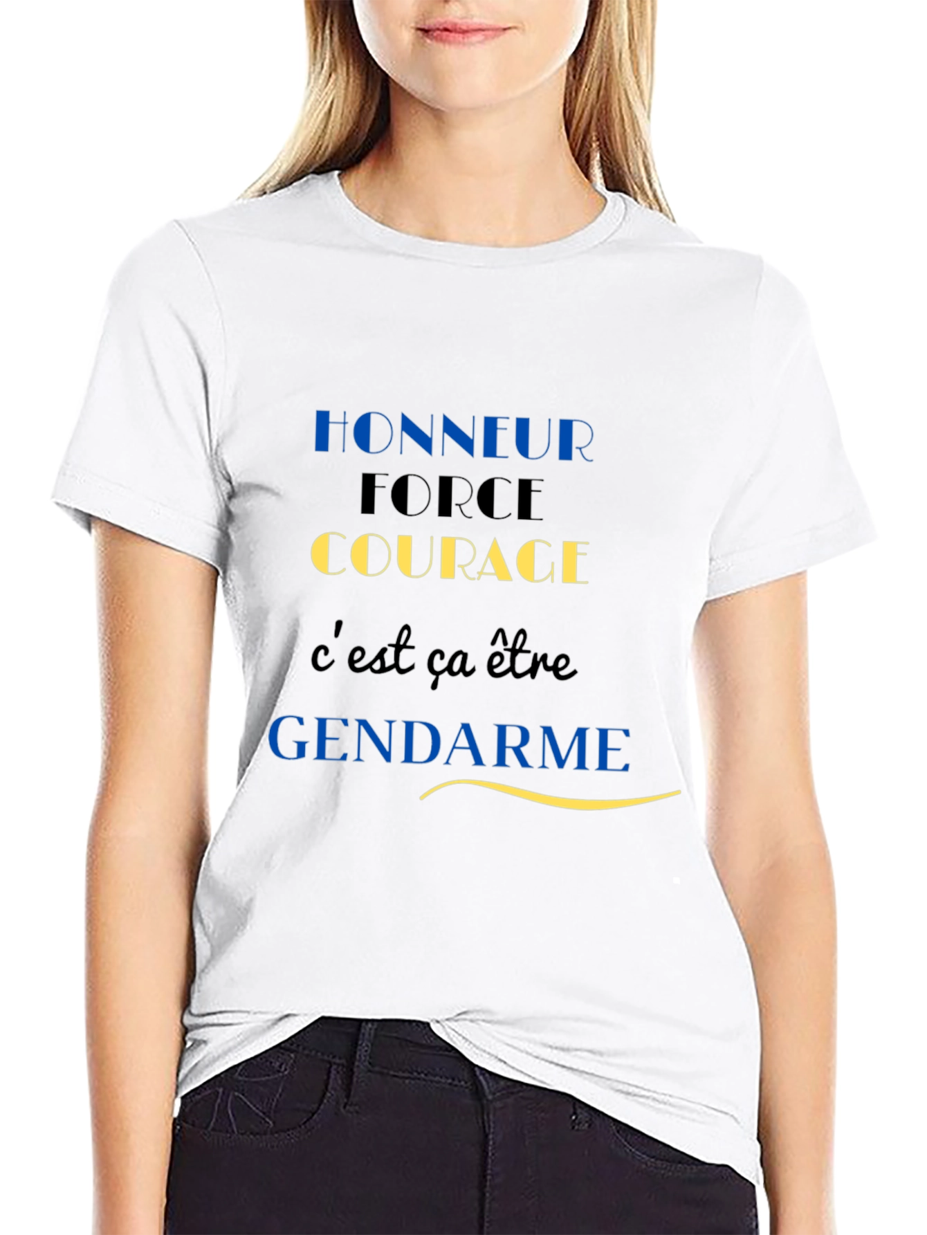 Honour Courage Gendarme Black T-Shirt
