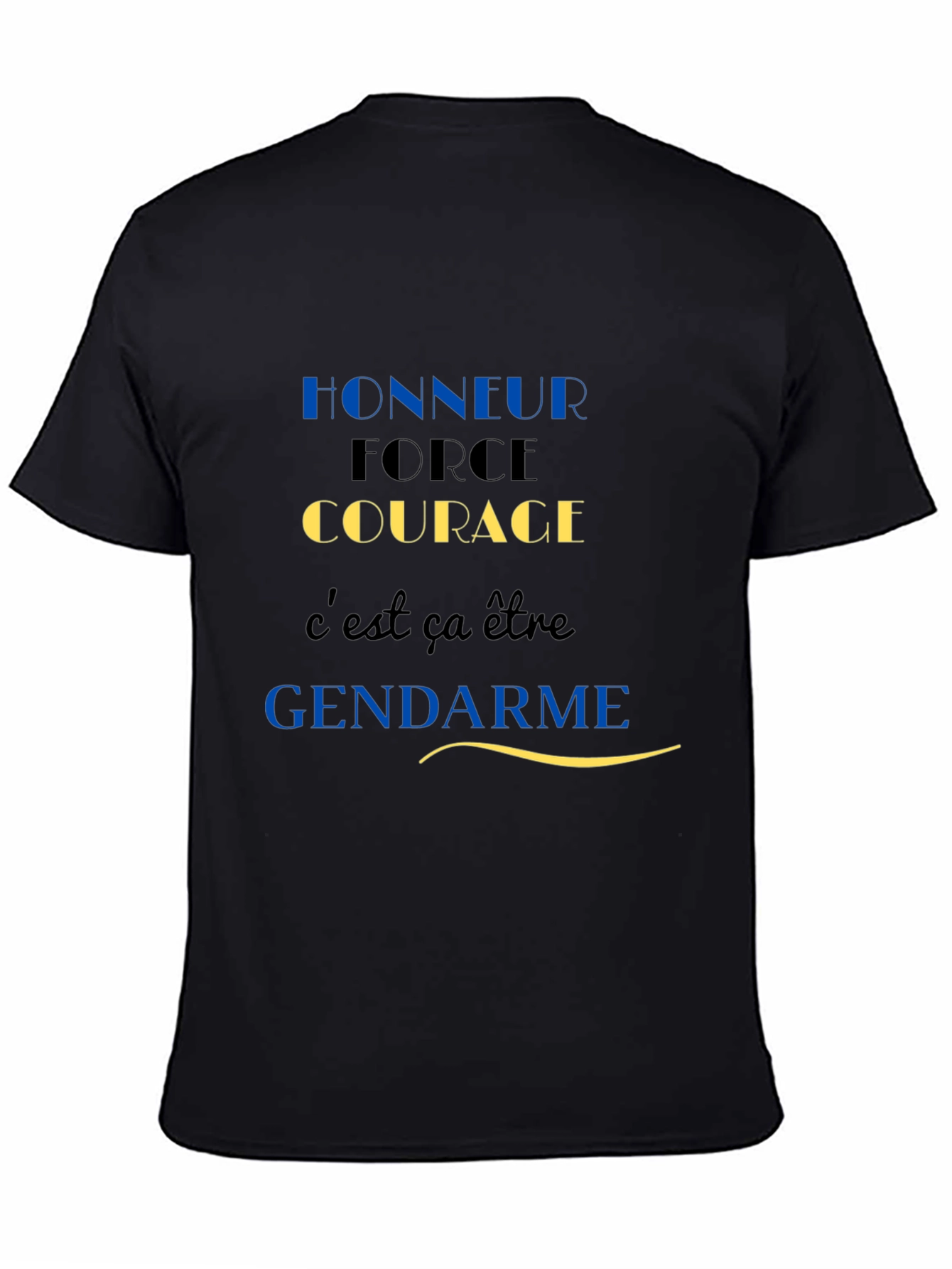 Honour Courage Gendarme Black T-Shirt