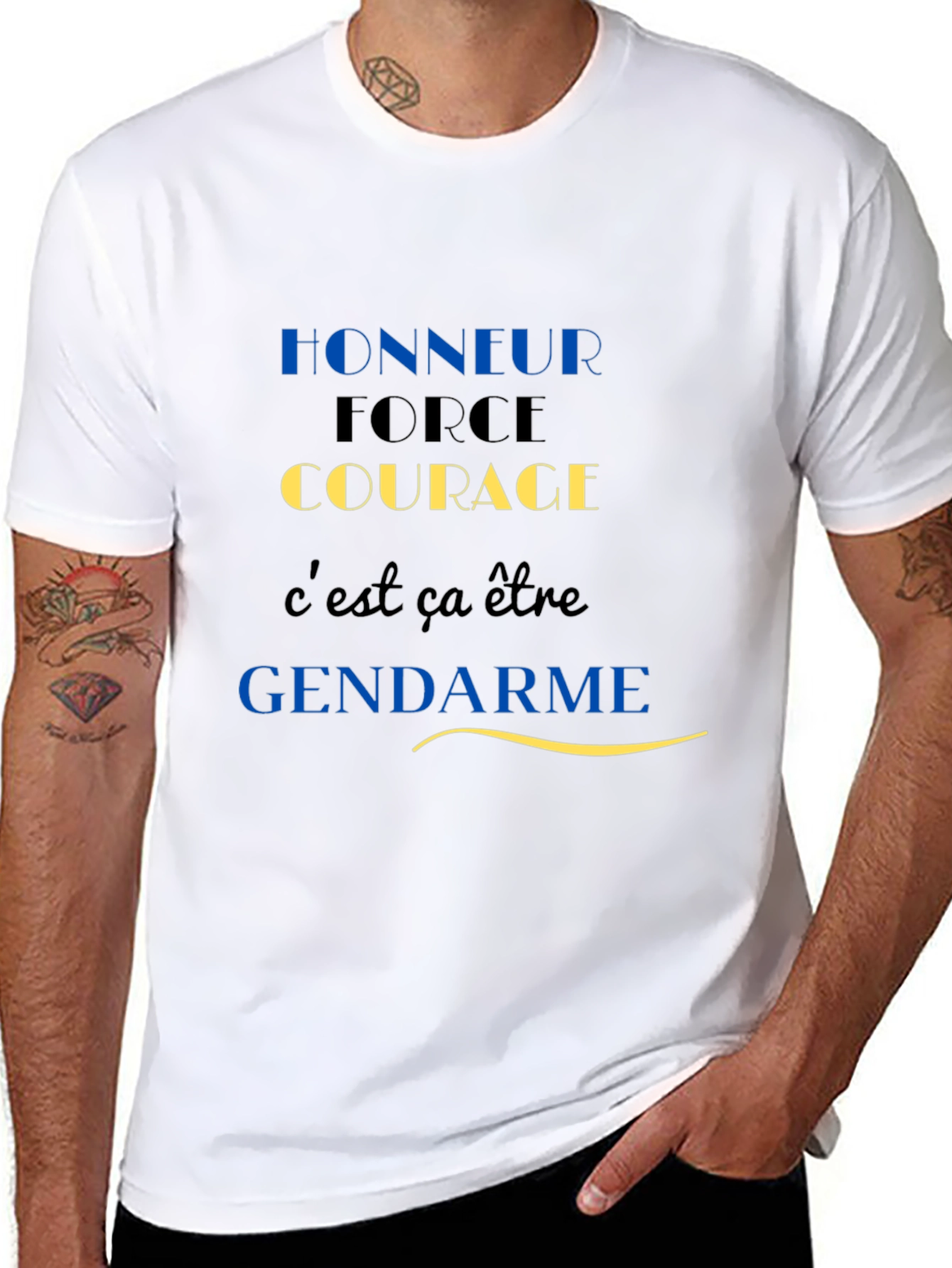 Honour Courage Gendarme Black T-Shirt