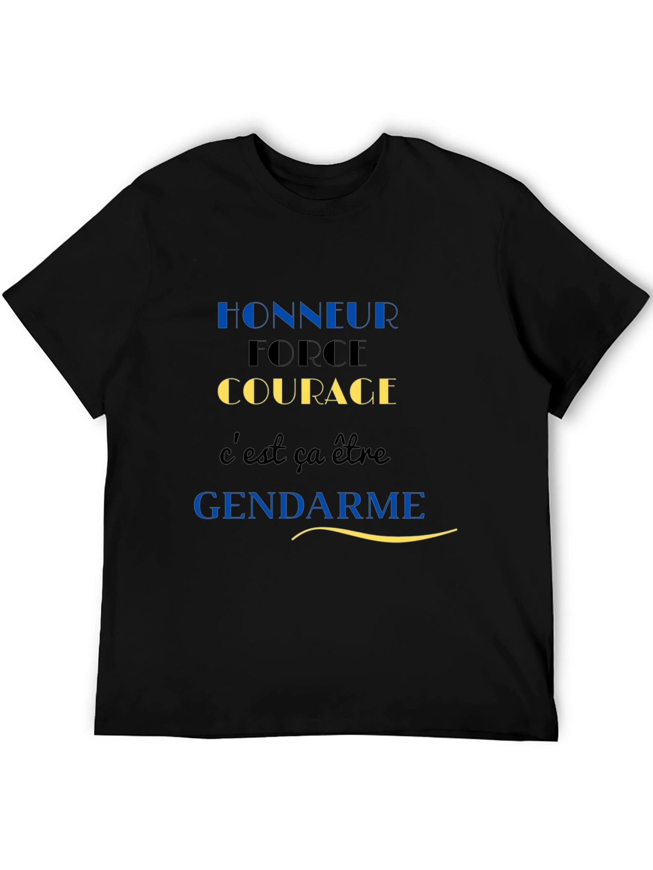 Honour Courage Gendarme Black T-Shirt