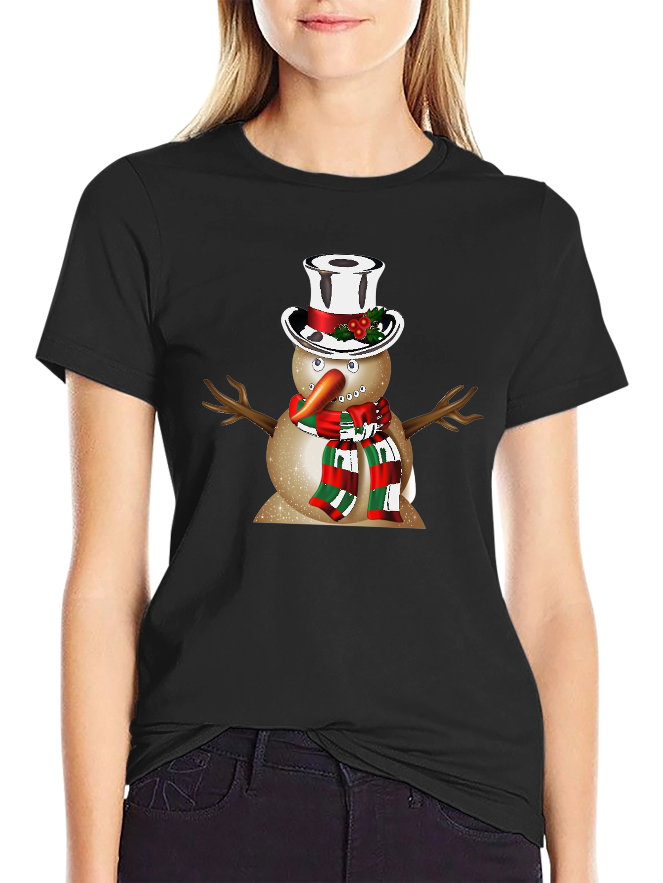 Festive Snowman T-Shirt - Holiday Apparel