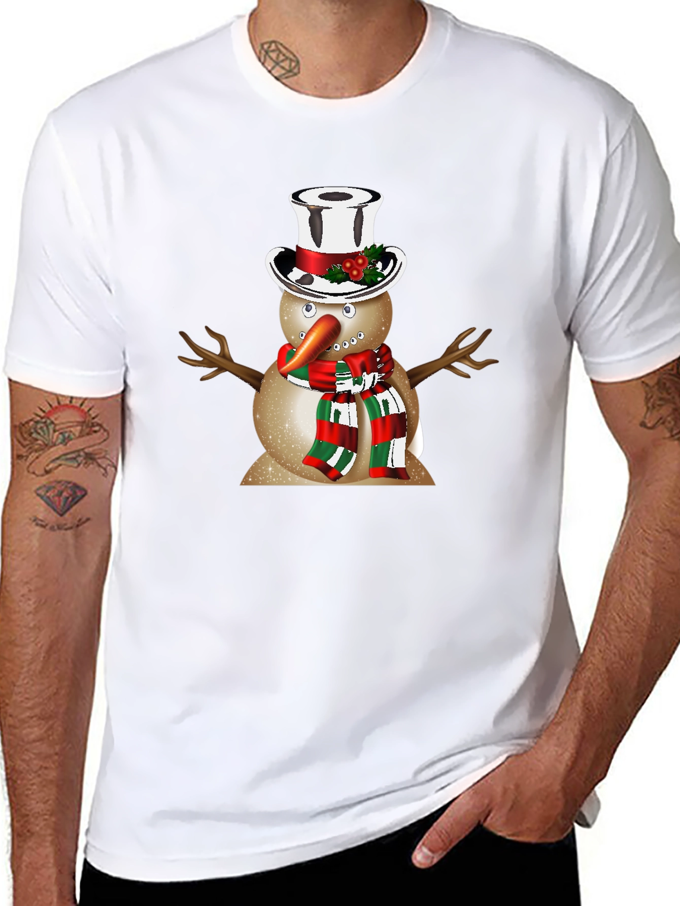 Festive Snowman T-Shirt - Holiday Apparel