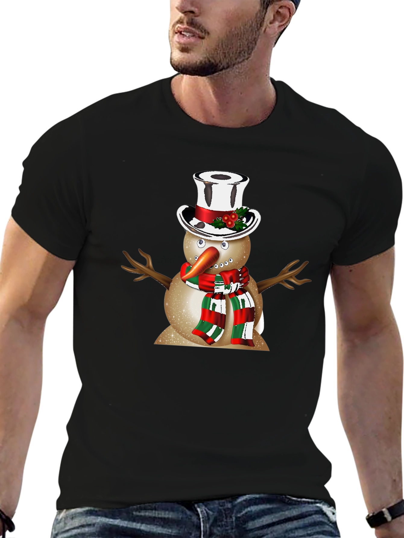 Festive Snowman T-Shirt - Holiday Apparel