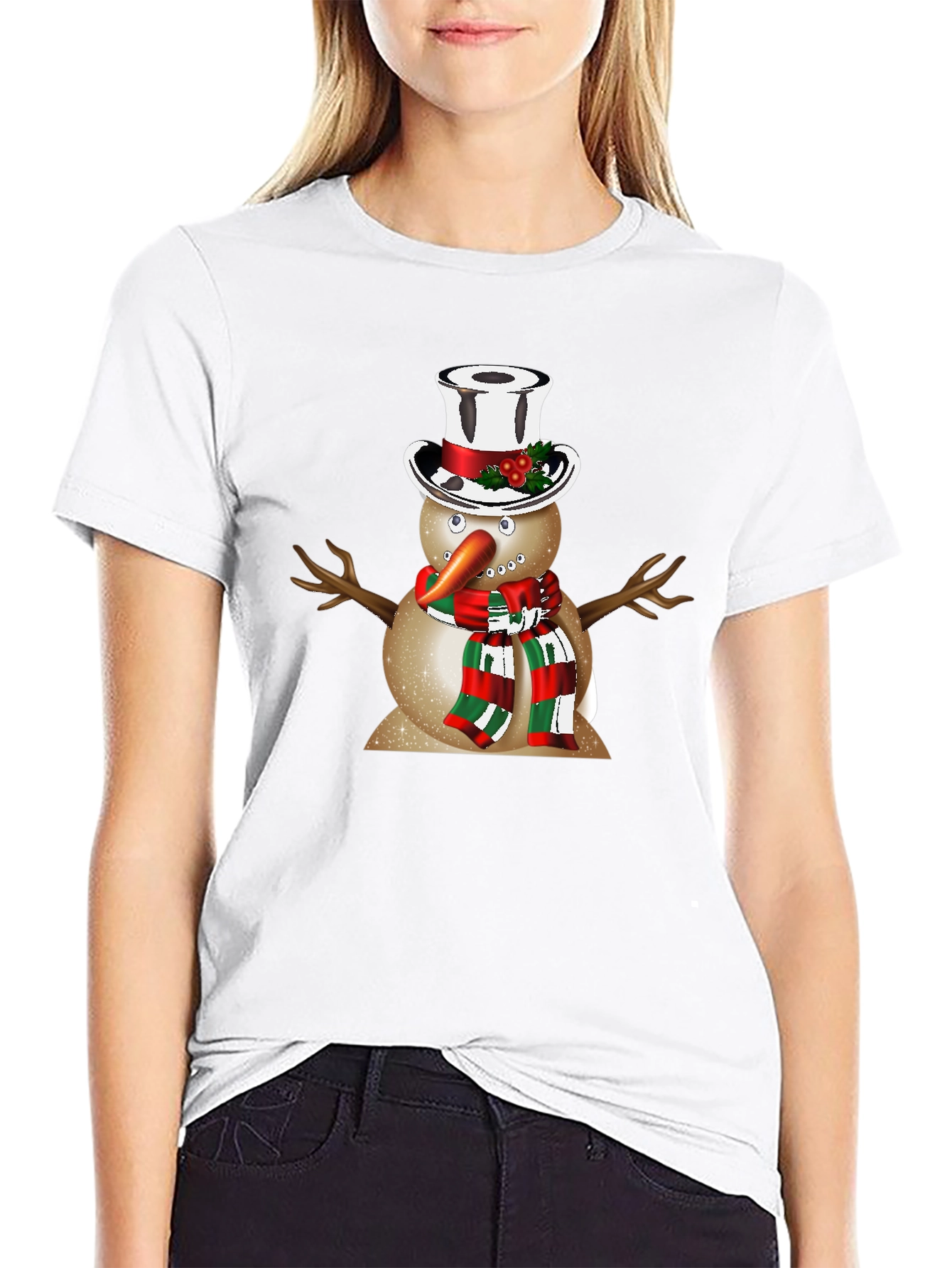 Festive Snowman T-Shirt - Holiday Apparel