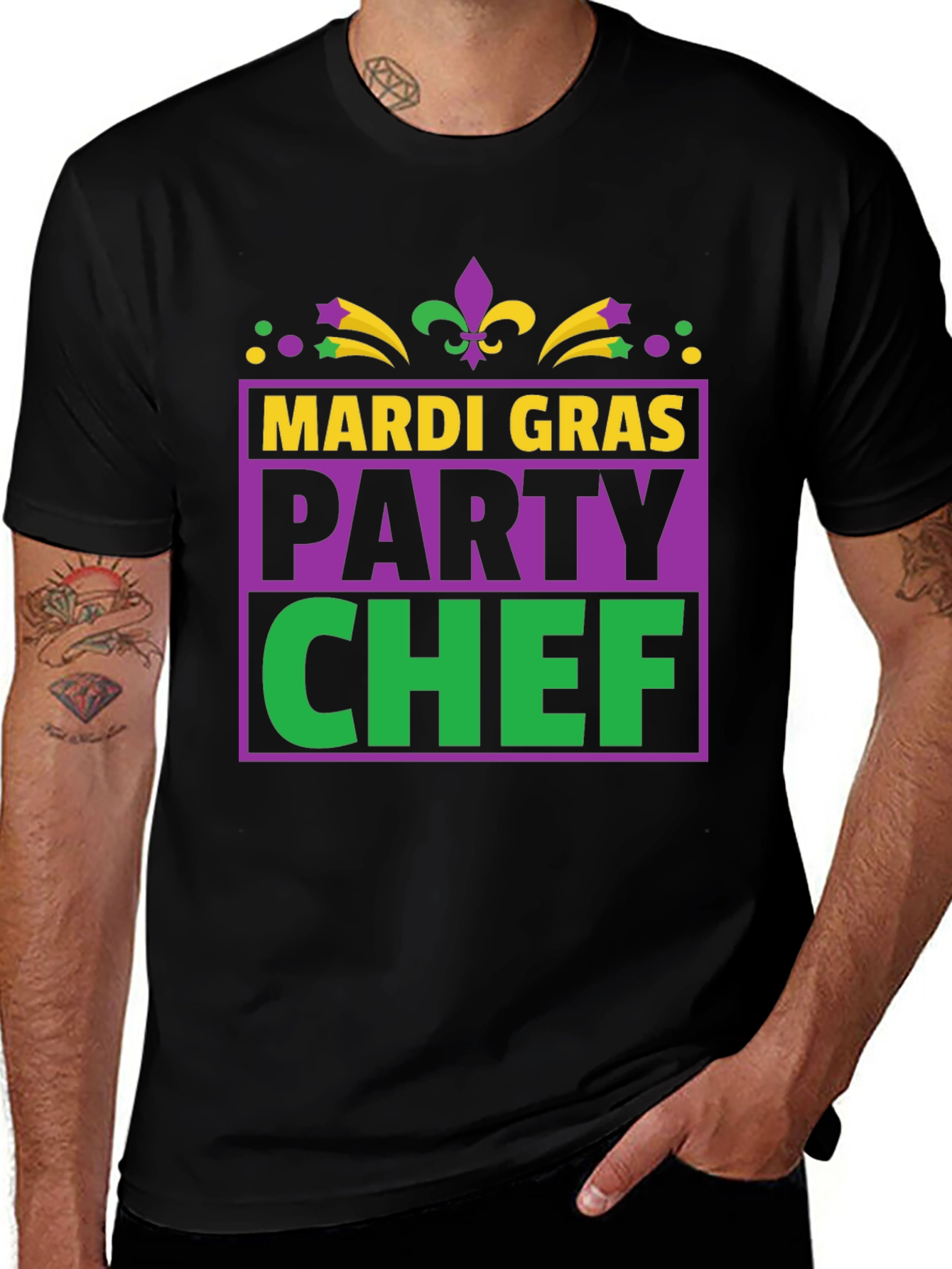 Mardi Gras Party Chef T-Shirt