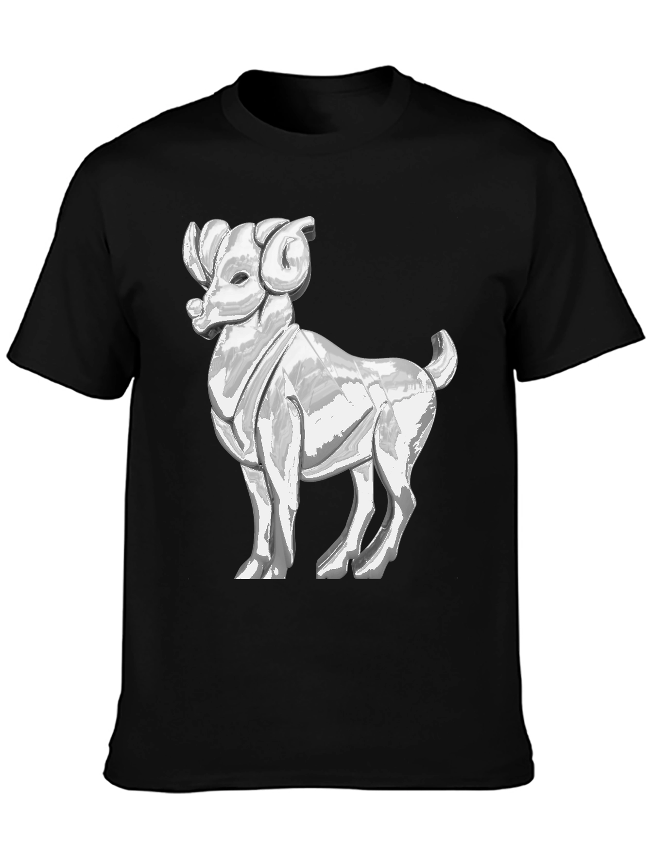 Ram Graphic Tee - Bold Black Cotton