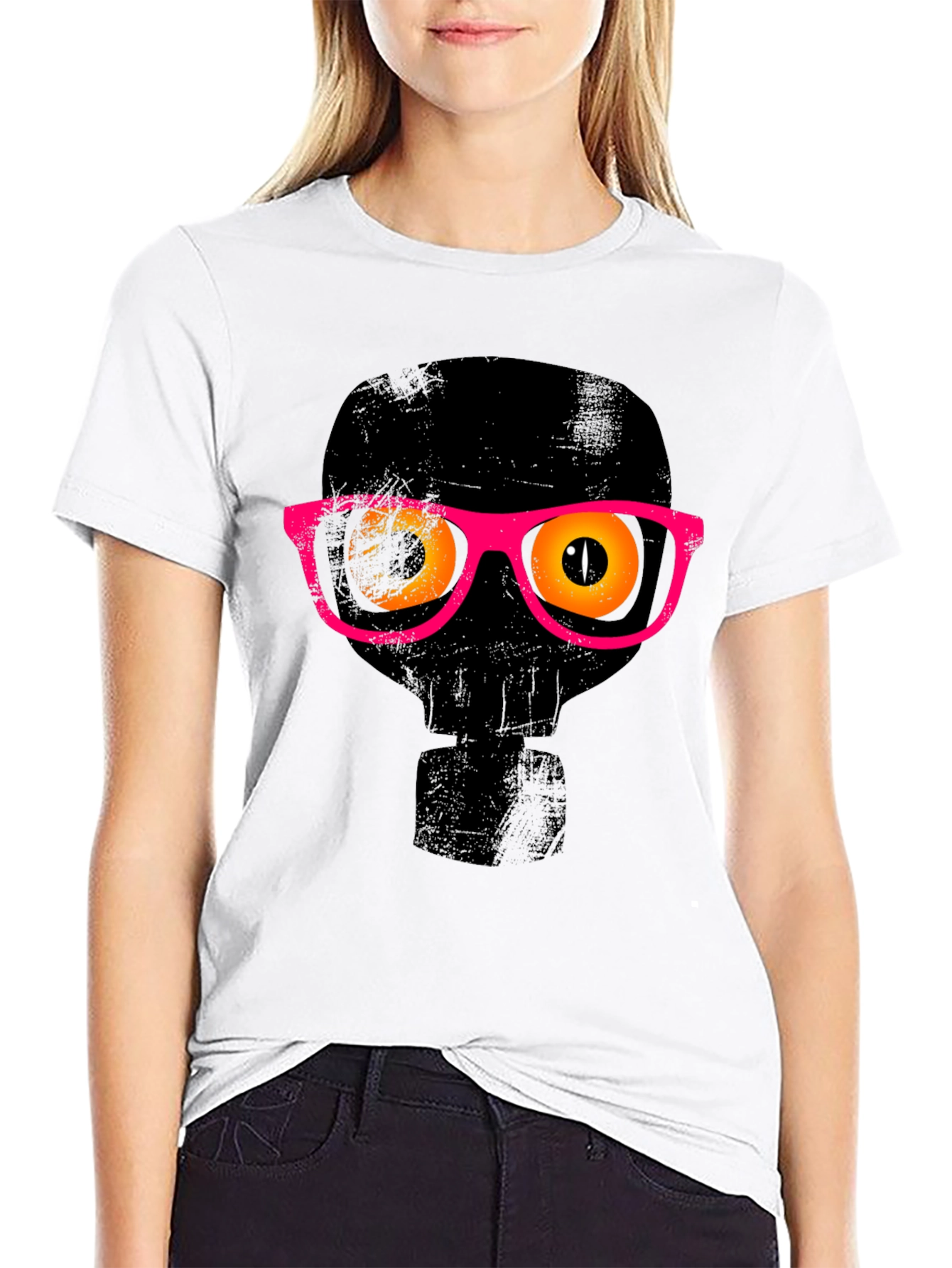 Funky Skull Graphic Tee - Mens Black T-Shirt
