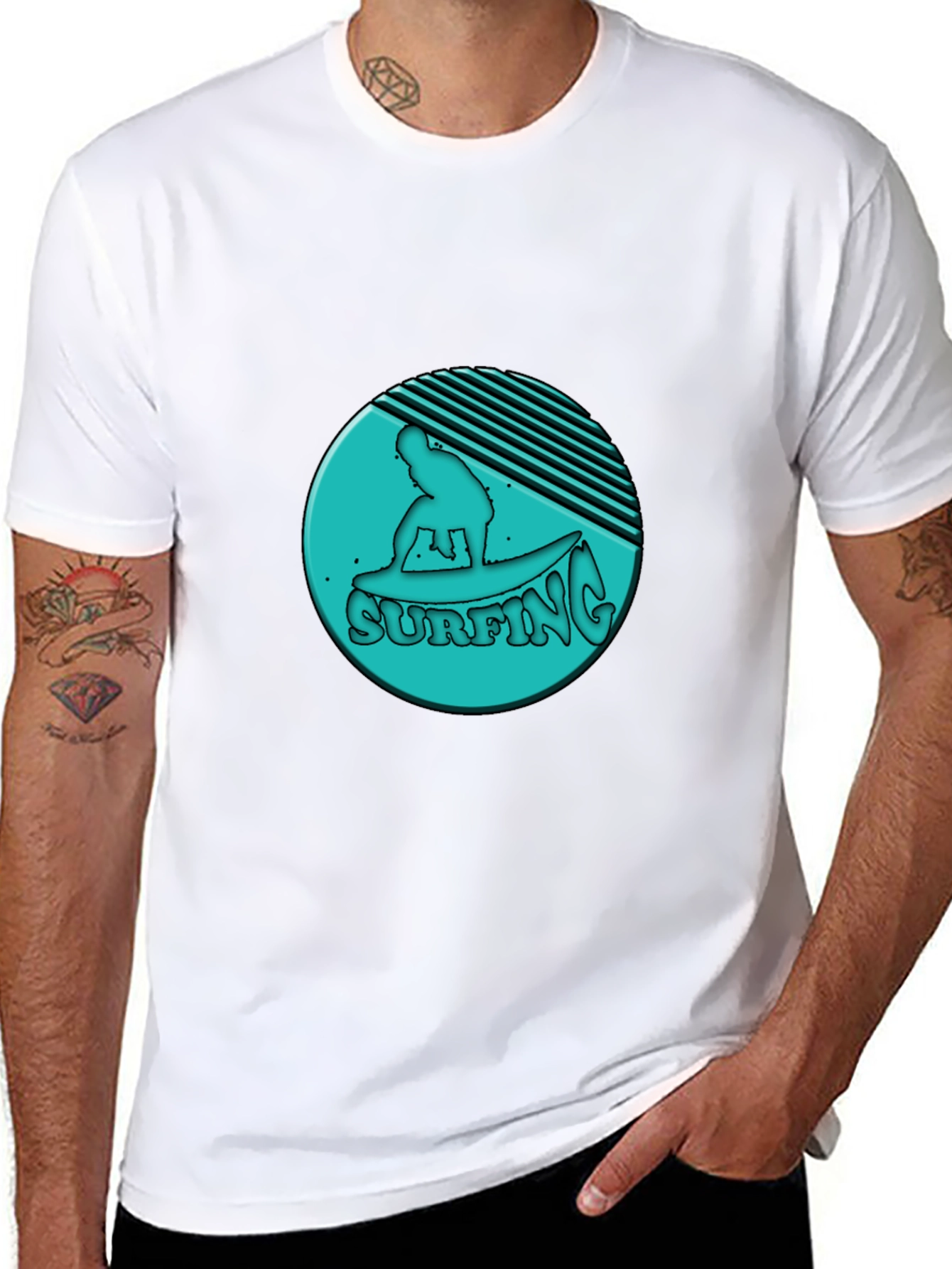 Retro Surfing T-Shirt - Cool Graphic Tee