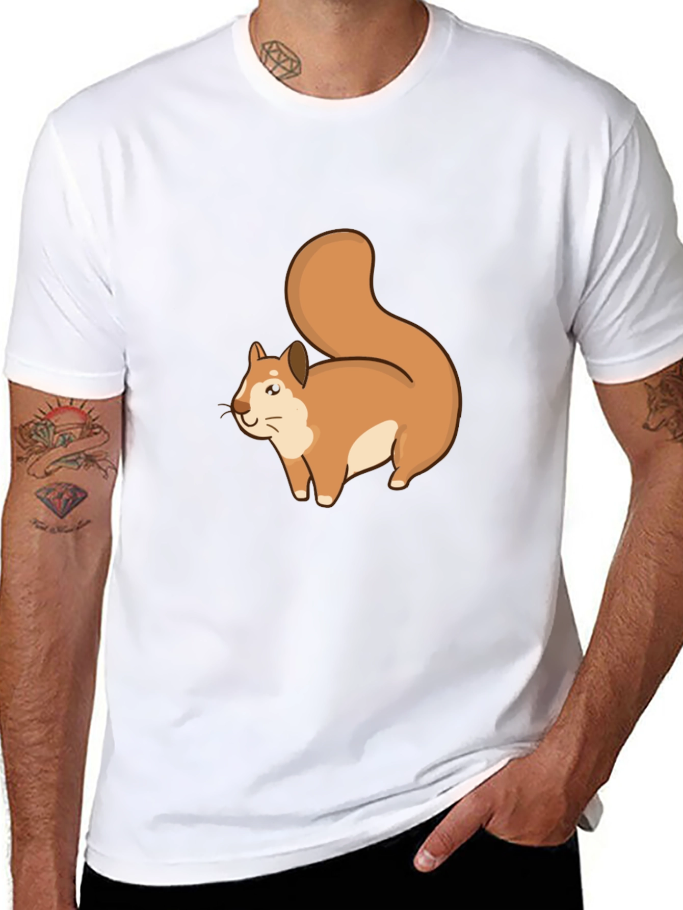 Squirrel Graphic Black T-Shirt