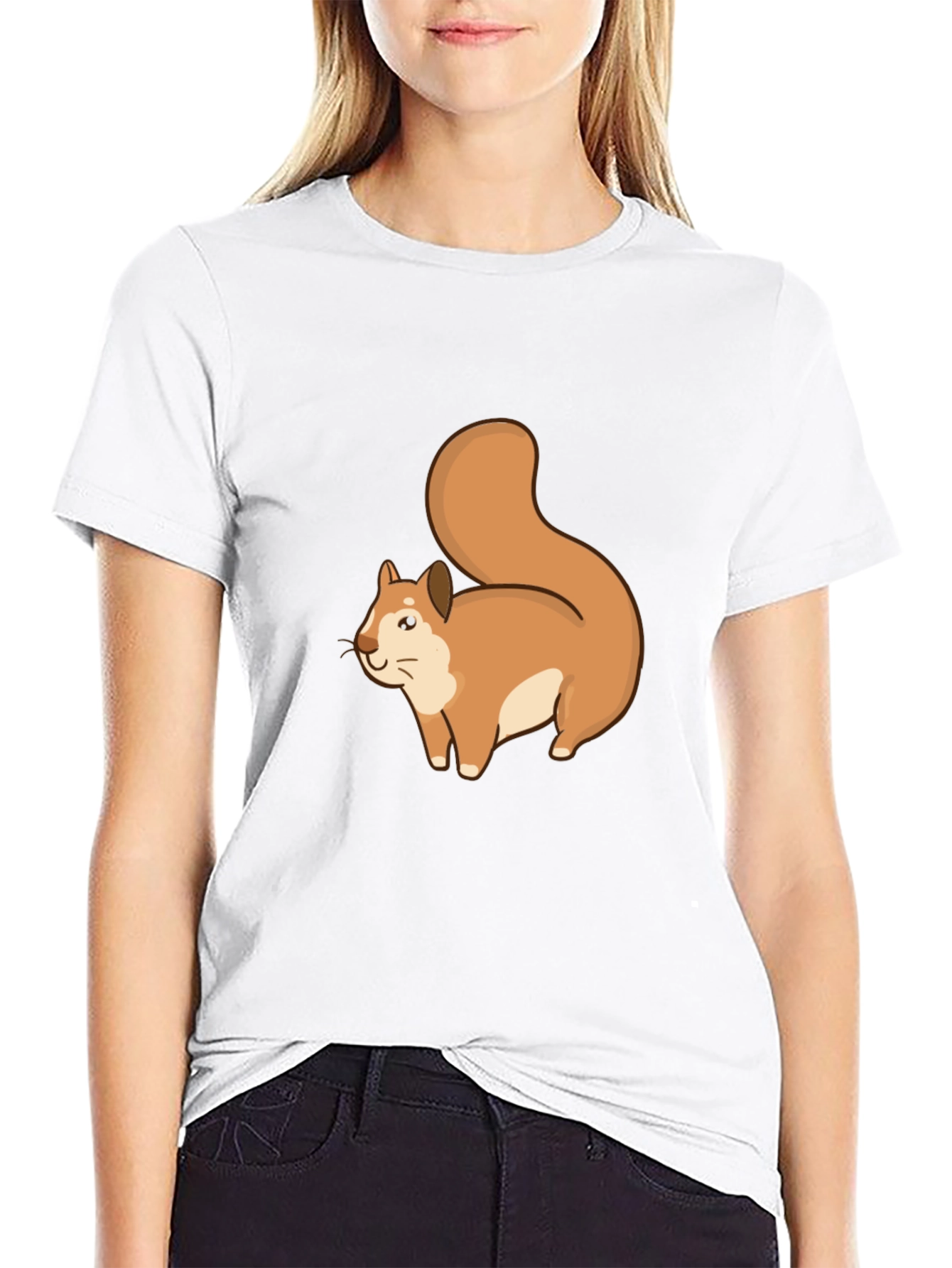 Squirrel Graphic Black T-Shirt