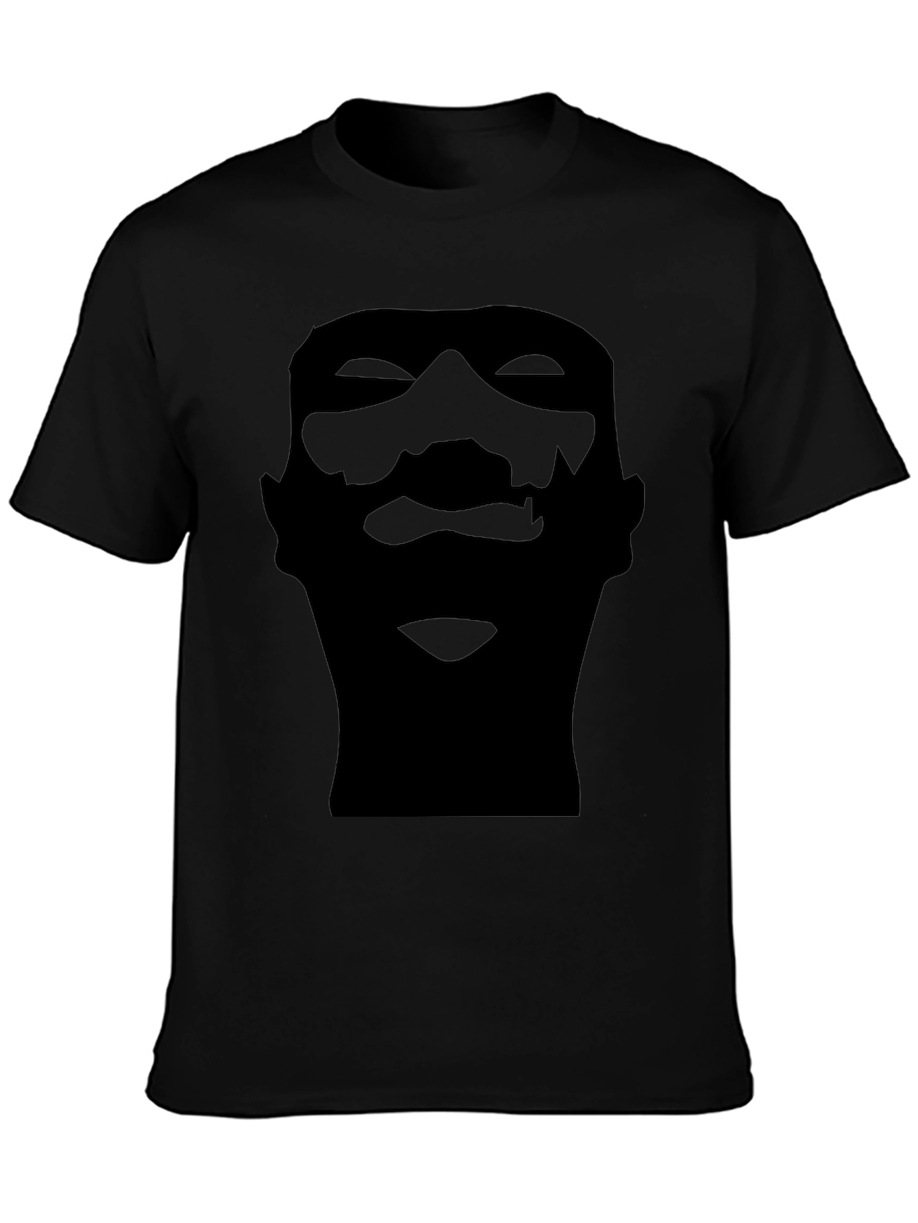 Silhouette Face Graphic Black T-Shirt