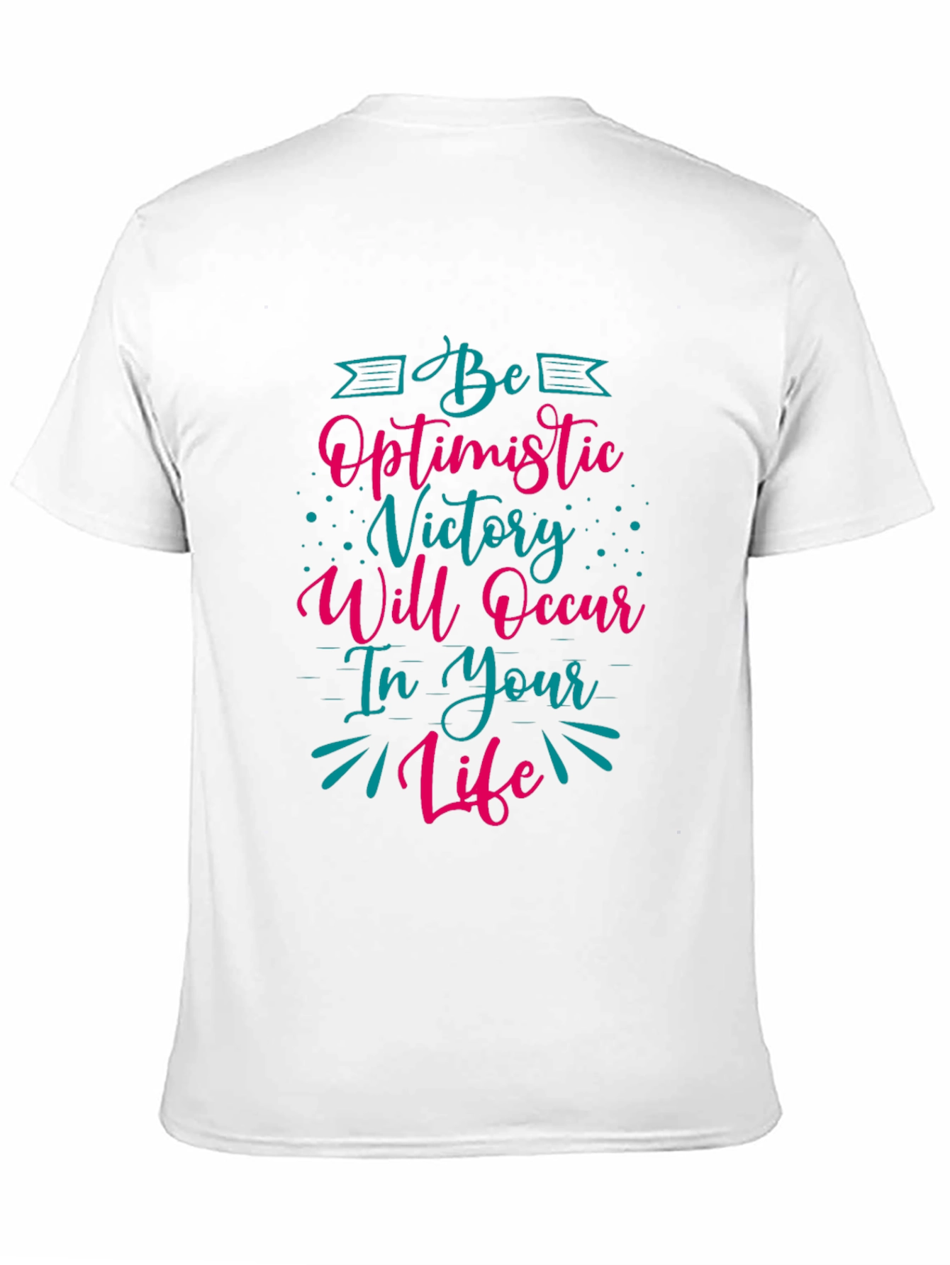 Optimistic Victory Graphic Black T-Shirt