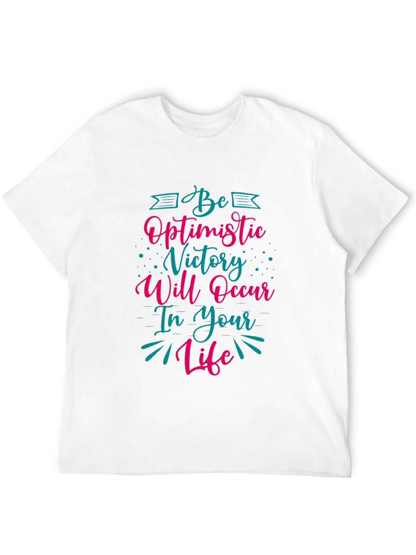 Optimistic Victory Graphic Black T-Shirt