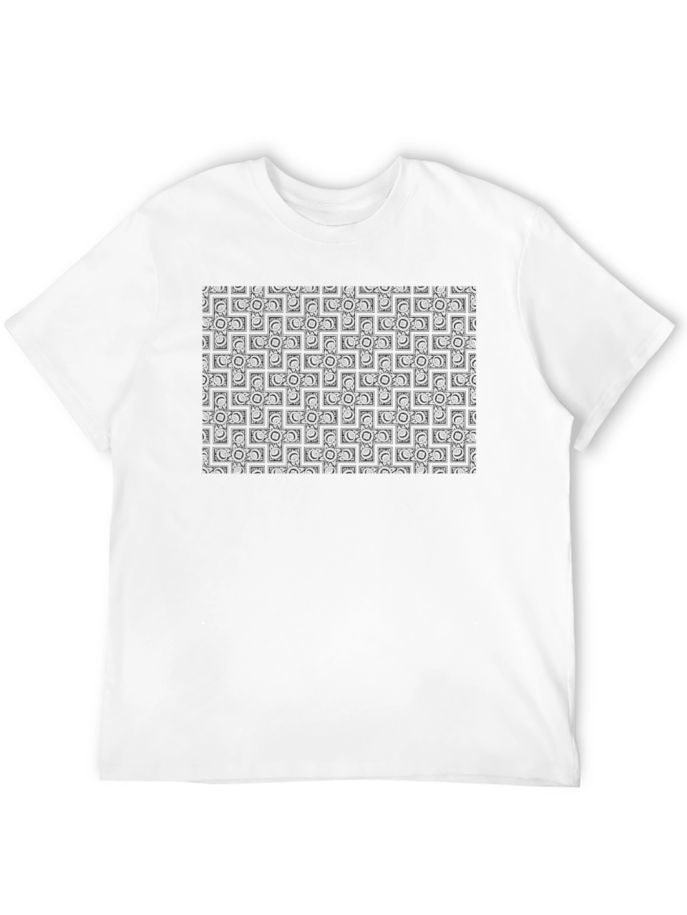 Geometric Print Black T-Shirt