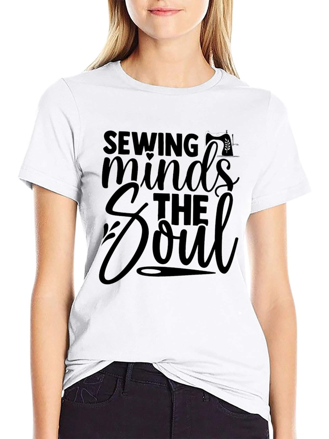 Sewing Minds the Soul Graphic T-Shirt