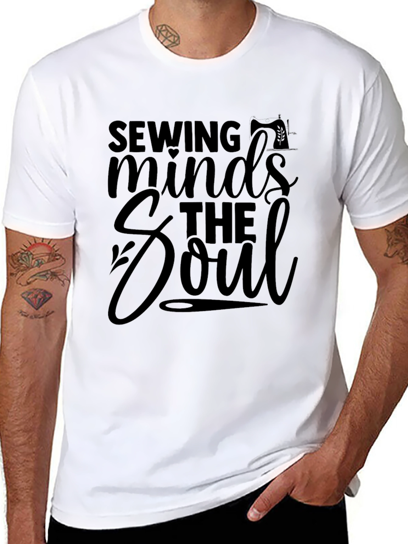 Sewing Minds the Soul Graphic T-Shirt