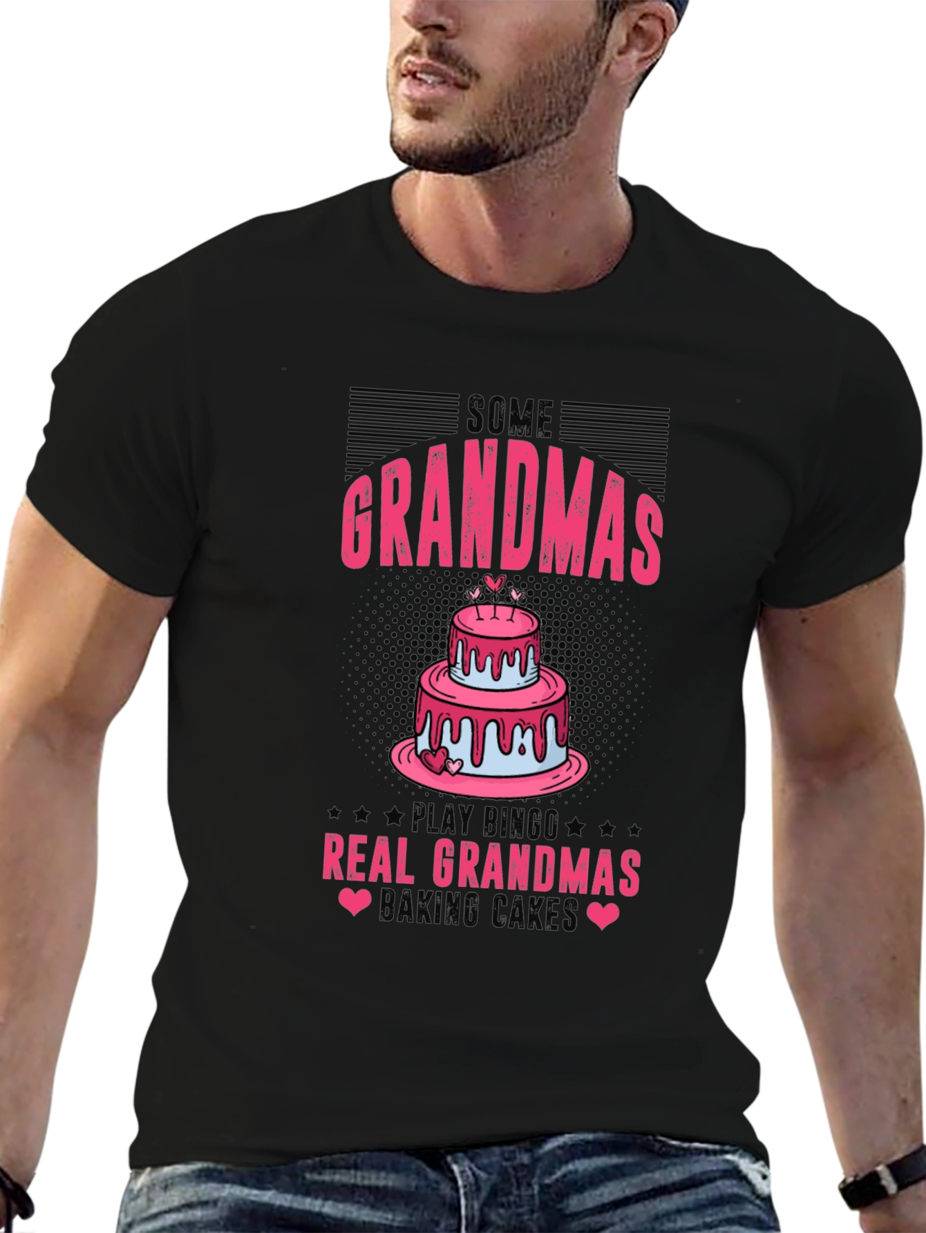 Funny Grandma Baking Cake Graphic Tee