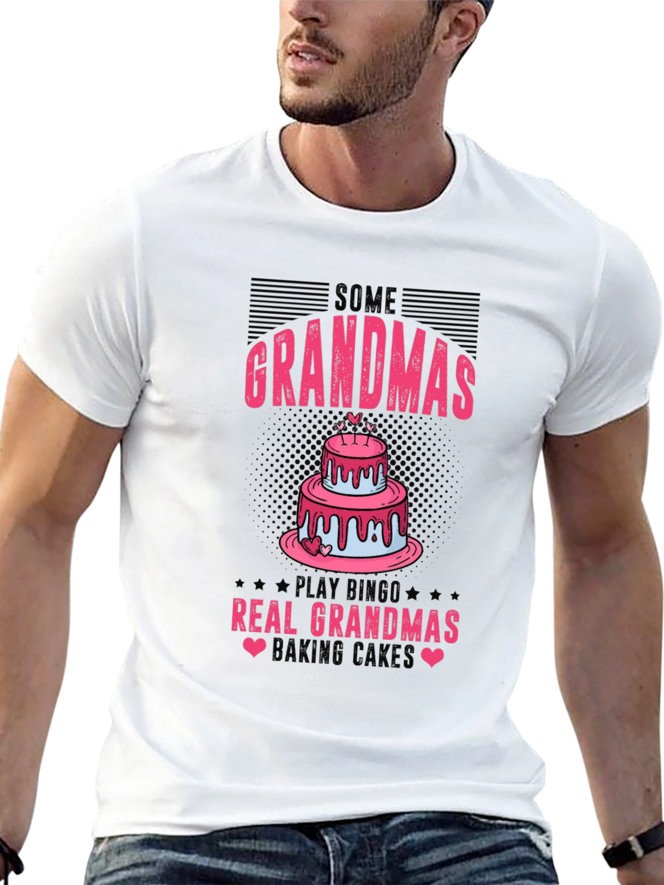 Funny Grandma Baking Cake Graphic Tee