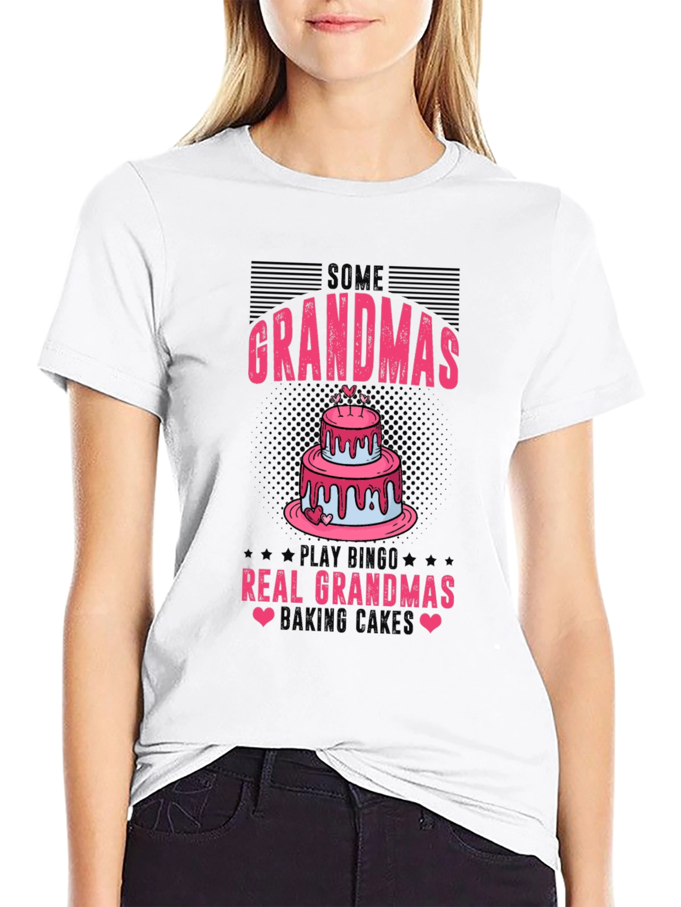 Funny Grandma Baking Cake Graphic Tee