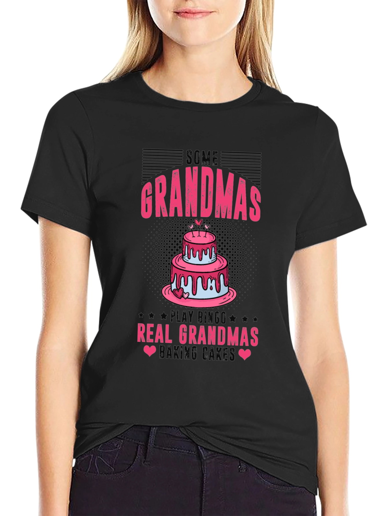 Funny Grandma Baking Cake Graphic Tee