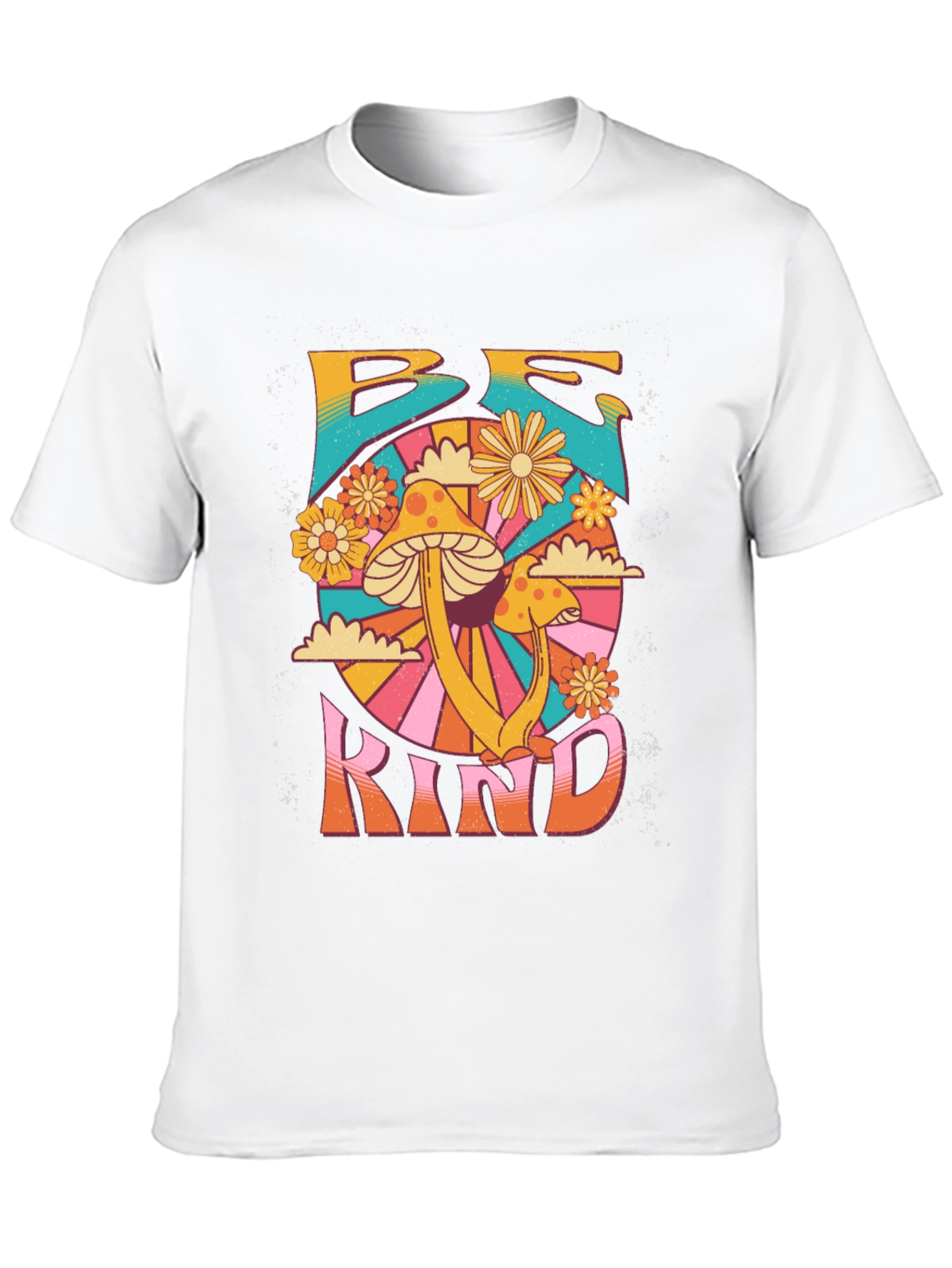 Be Kind Mushroom Graphic Tee - Retro Style