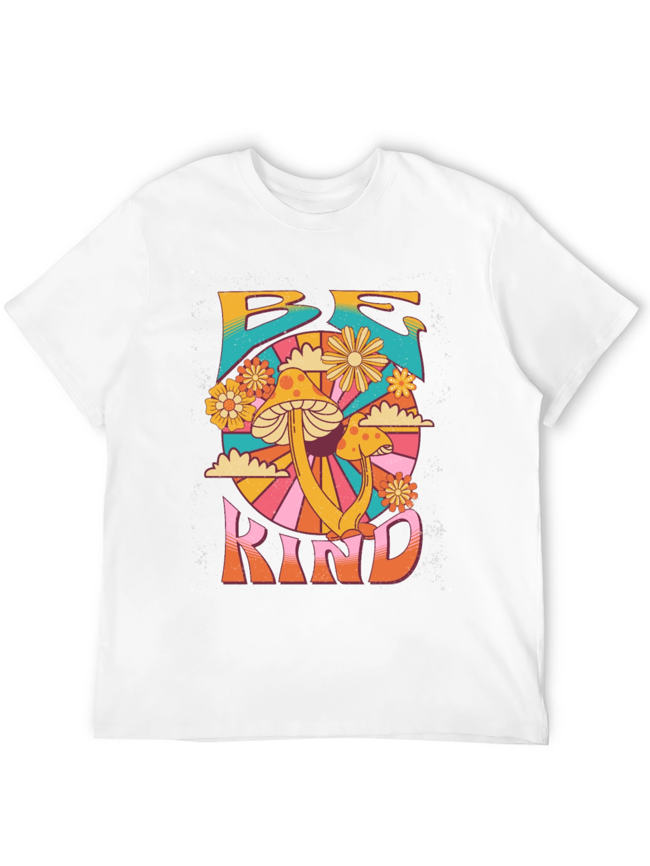Be Kind Mushroom Graphic Tee - Retro Style