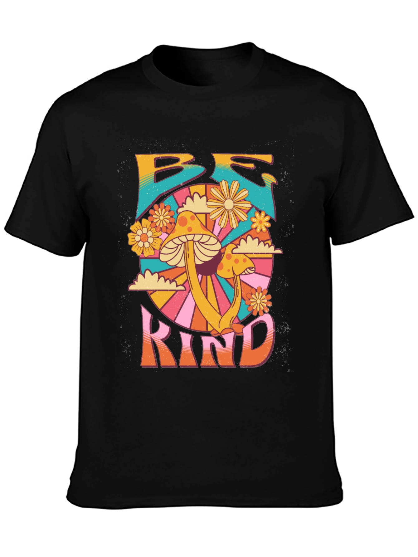 Be Kind Mushroom Graphic Tee - Retro Style