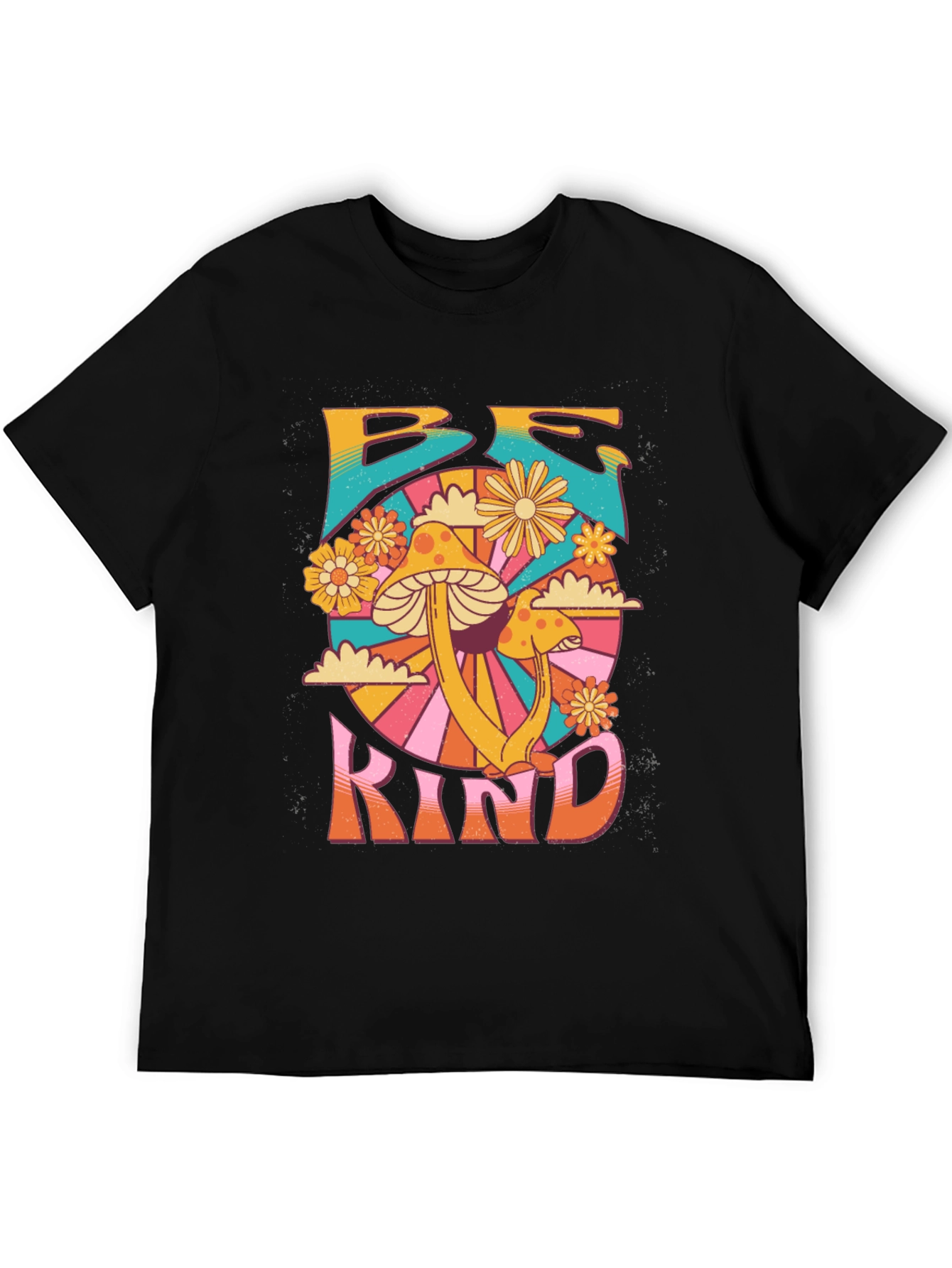 Be Kind Mushroom Graphic Tee - Retro Style