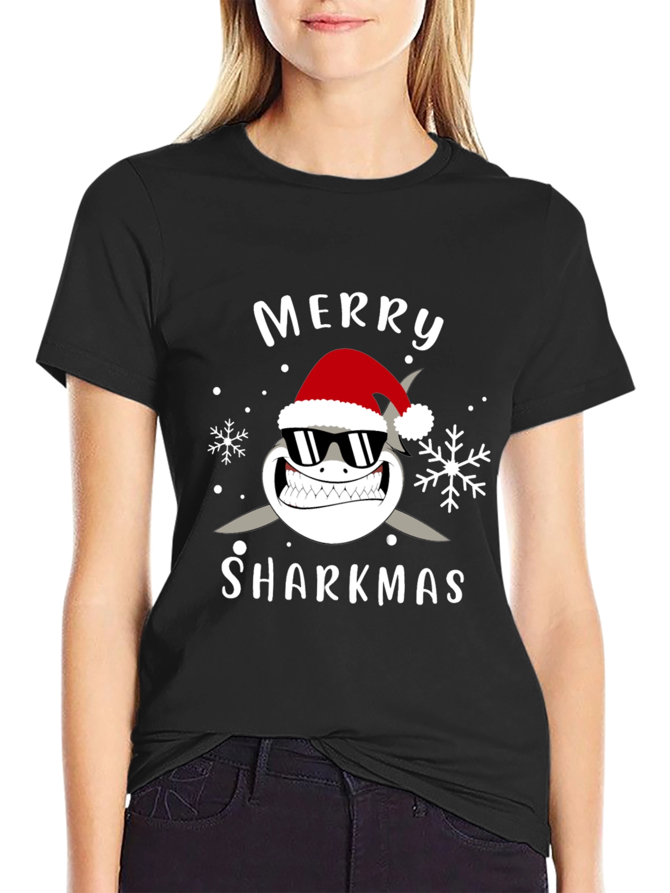 Merry Sharkmas Graphic T-Shirt