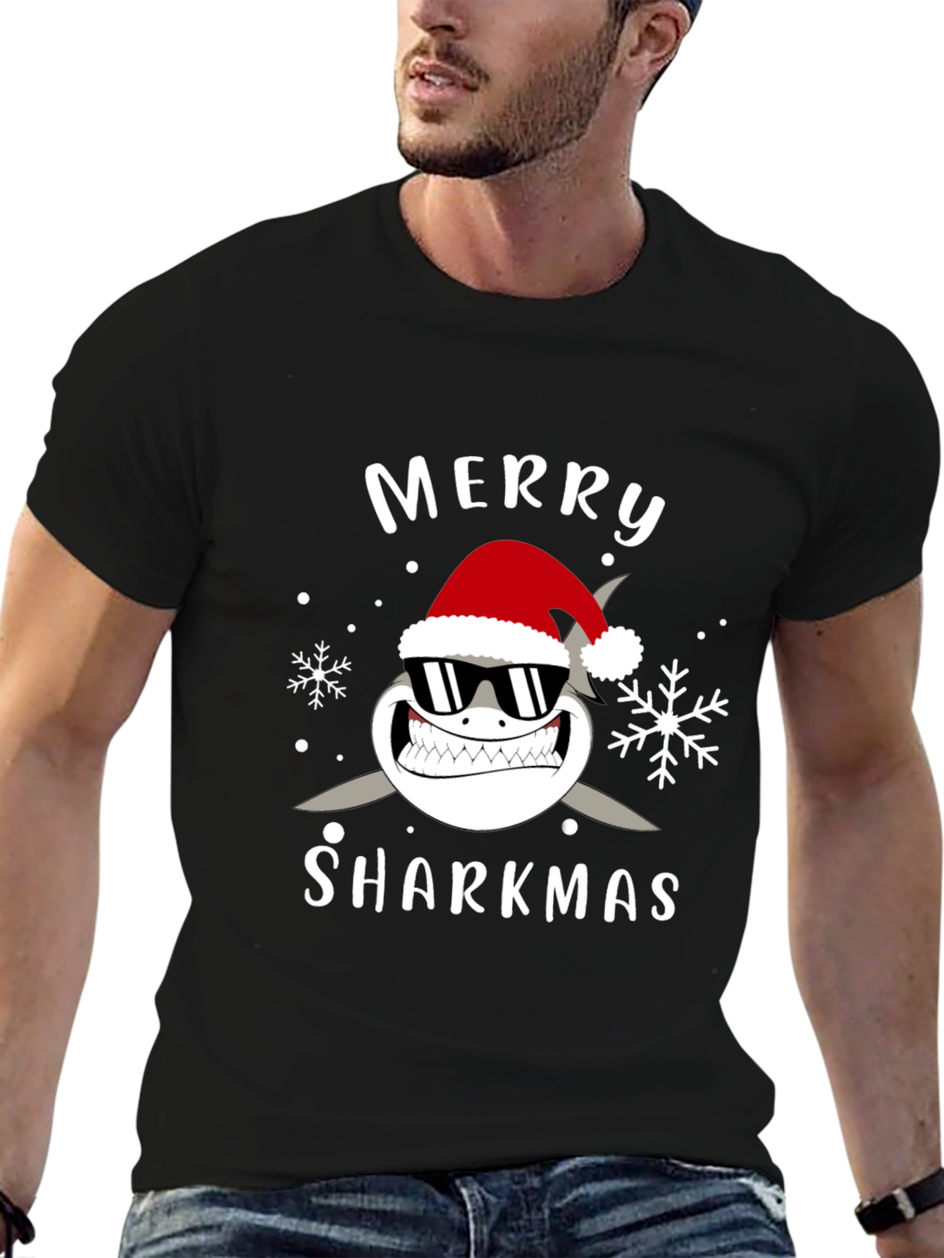 Merry Sharkmas Graphic T-Shirt