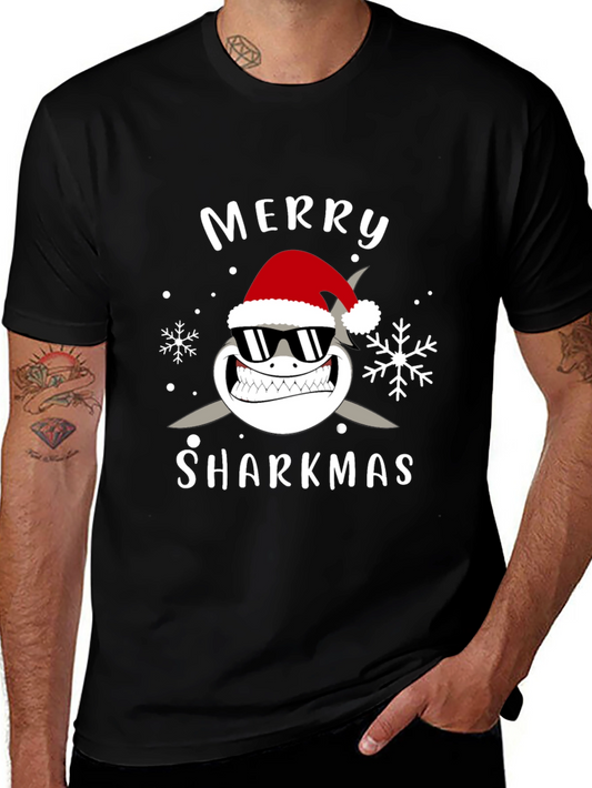 Merry Sharkmas Graphic T-Shirt