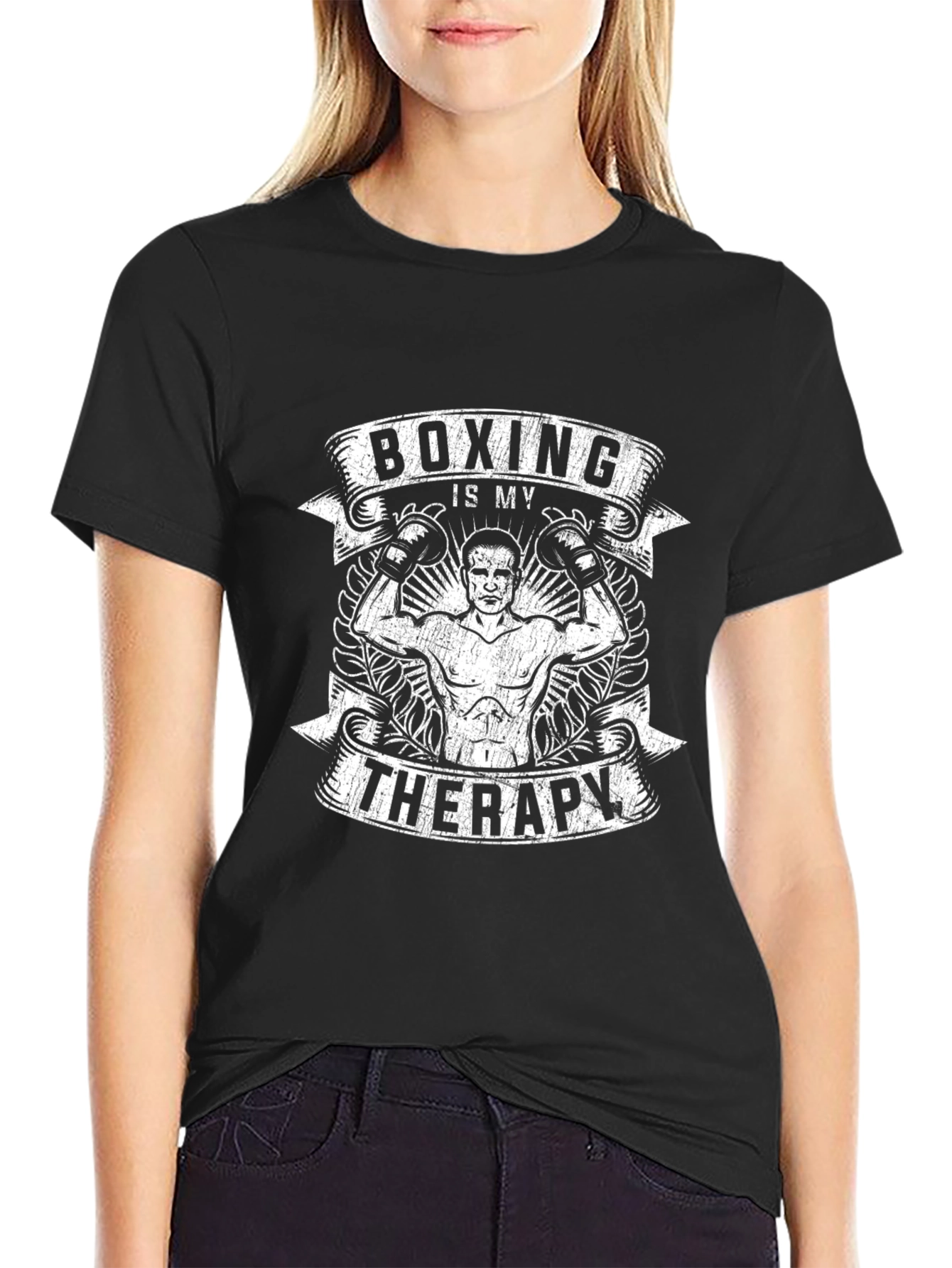 Boxing Therapy T-Shirt | Motivational Gym Apparel