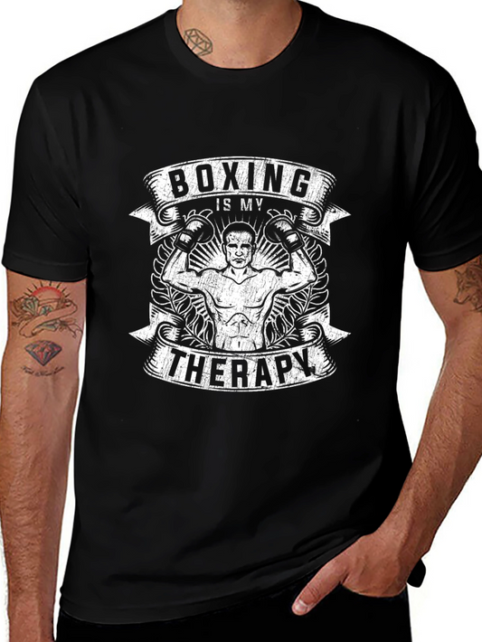 Boxing Therapy T-Shirt | Motivational Gym Apparel