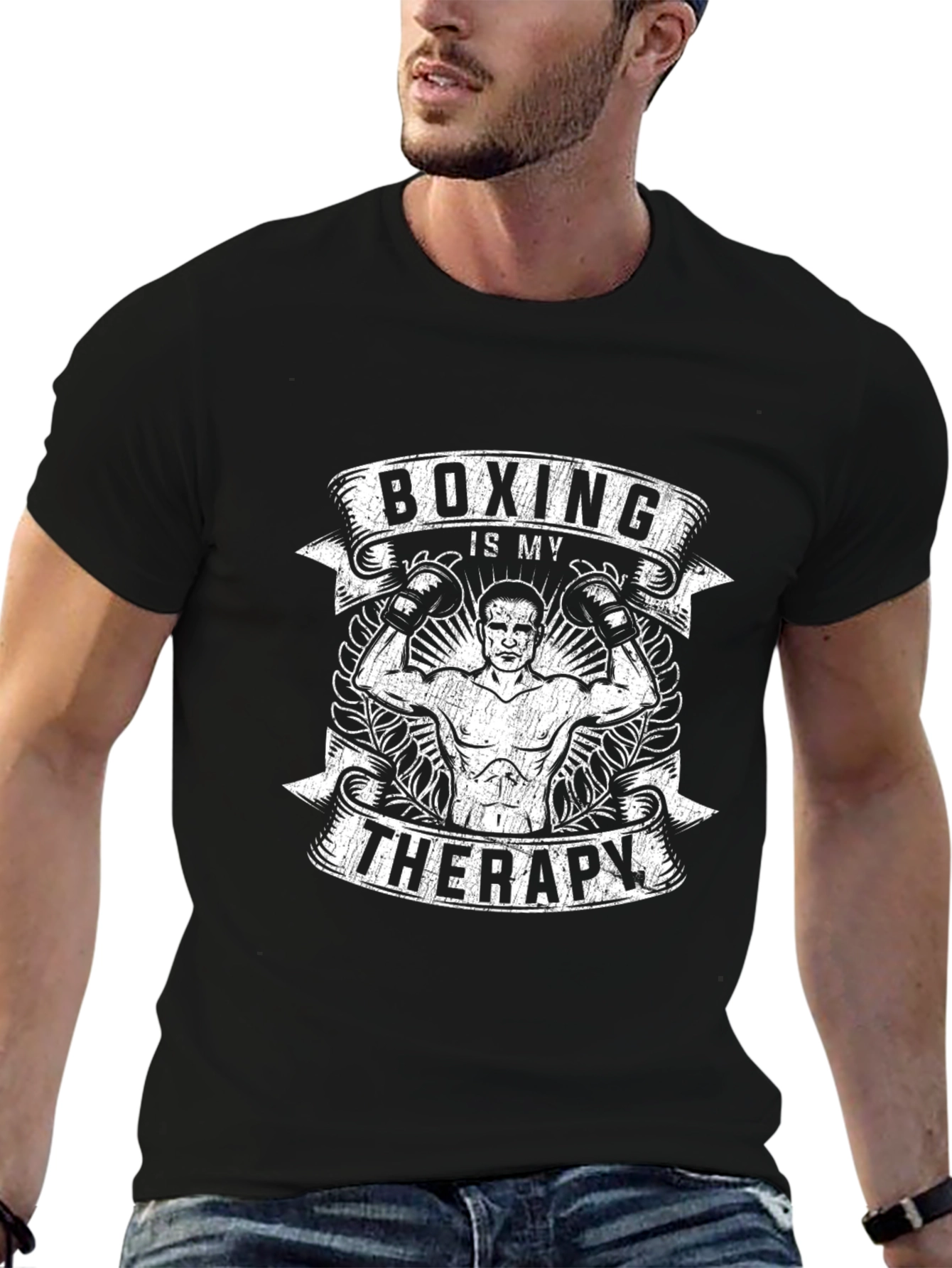 Boxing Therapy T-Shirt | Motivational Gym Apparel