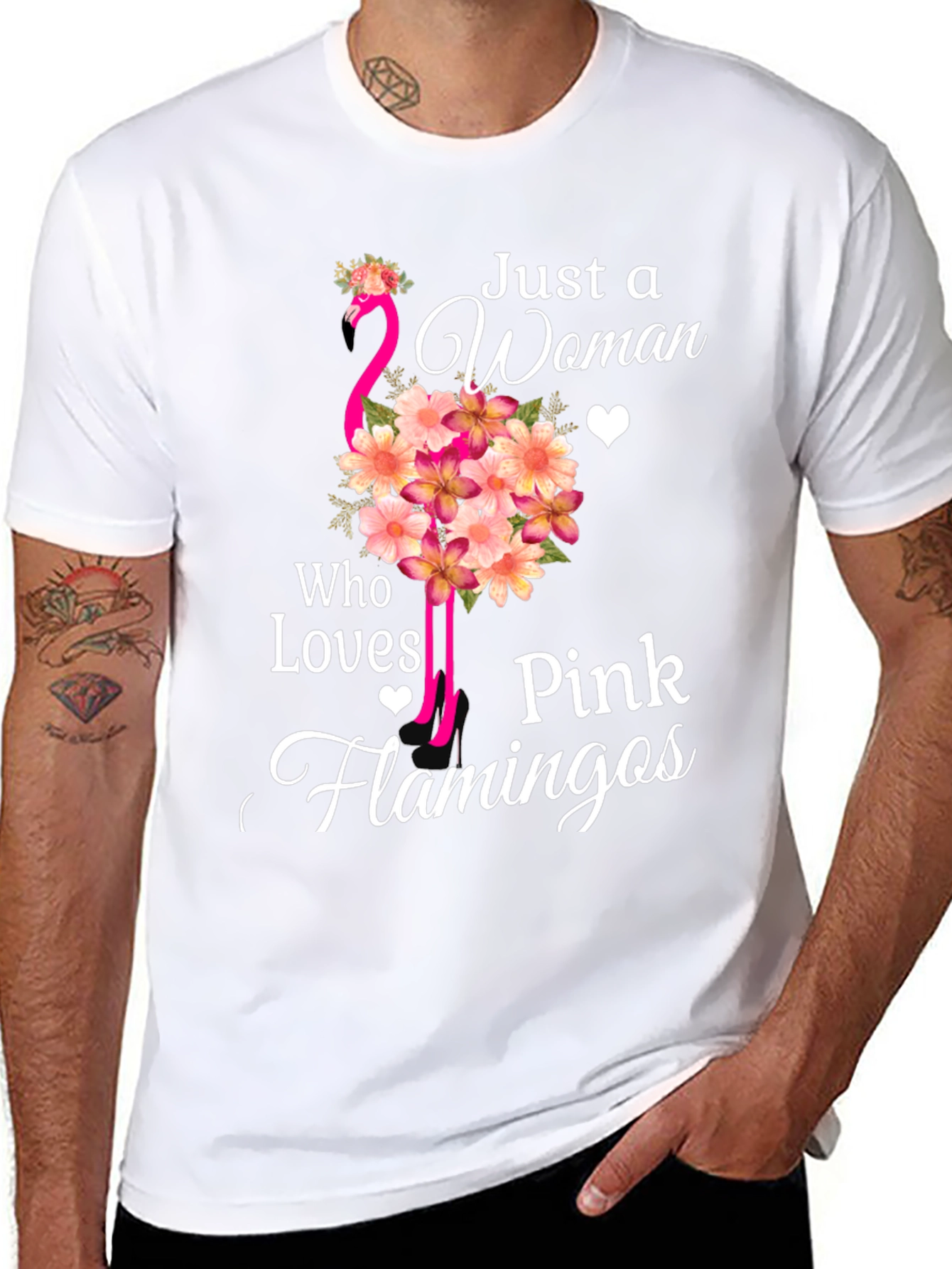 Pink Flamingo Lover Tee - Womens Graphic T-Shirt