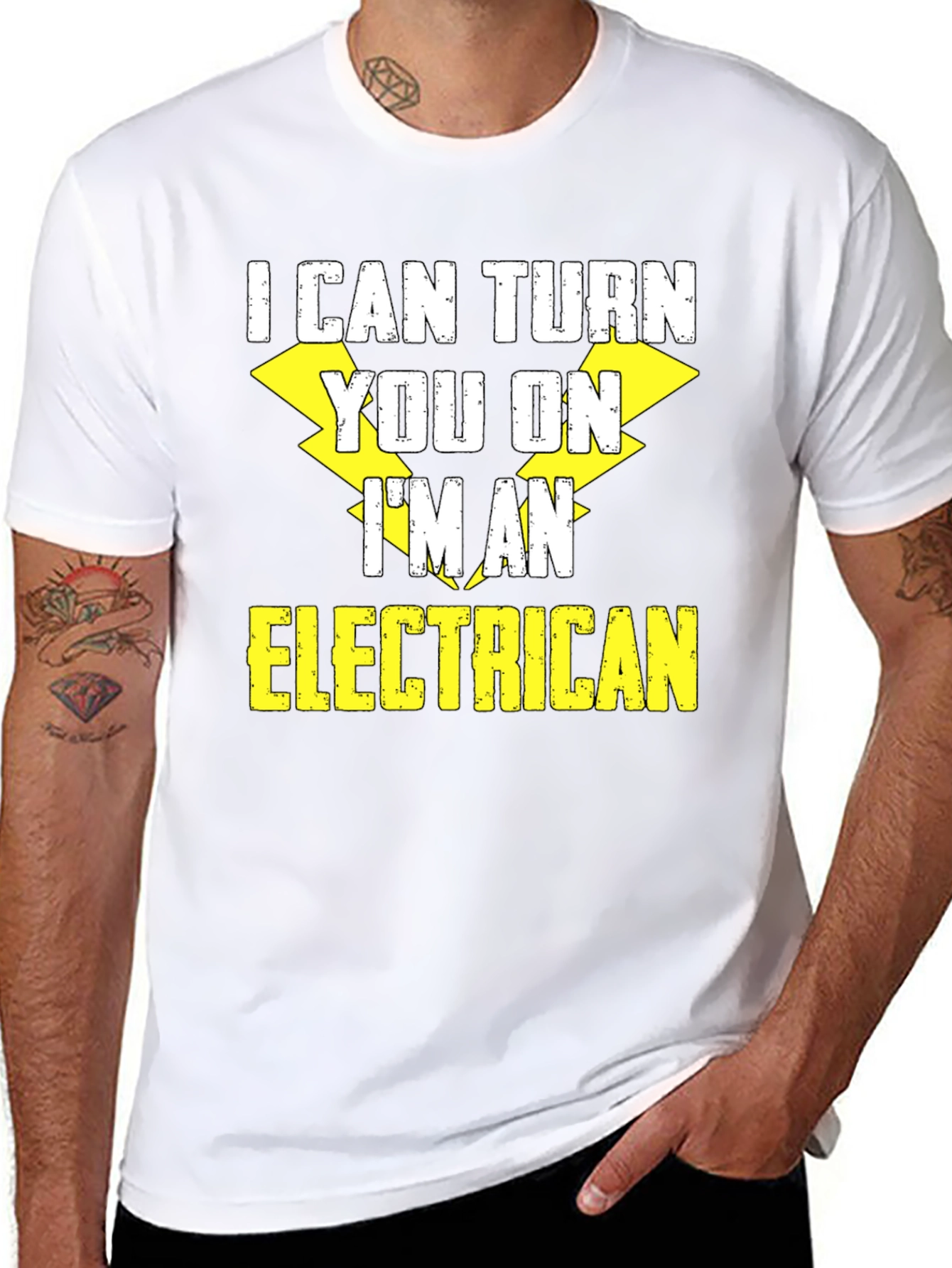 Electrician Humor T-Shirt: I Can Turn You On