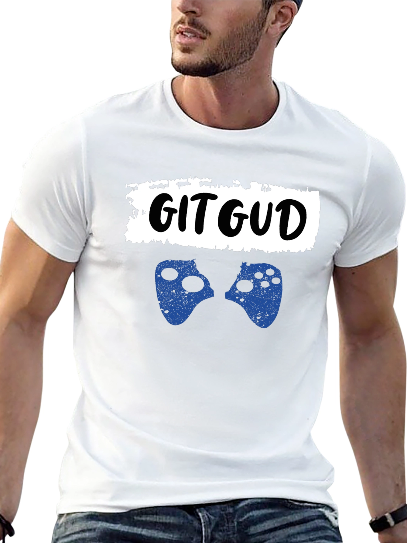 Git Gud Gamer T-Shirt - Black Cotton Graphic Tee