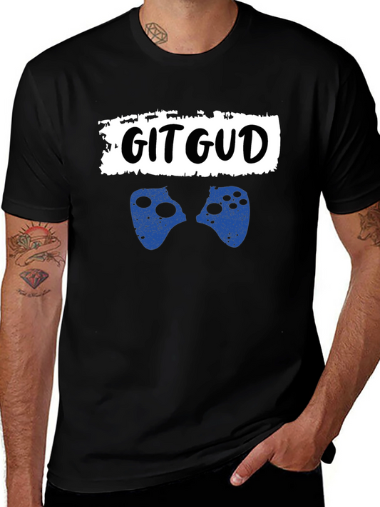 Git Gud Gamer T-Shirt - Black Cotton Graphic Tee