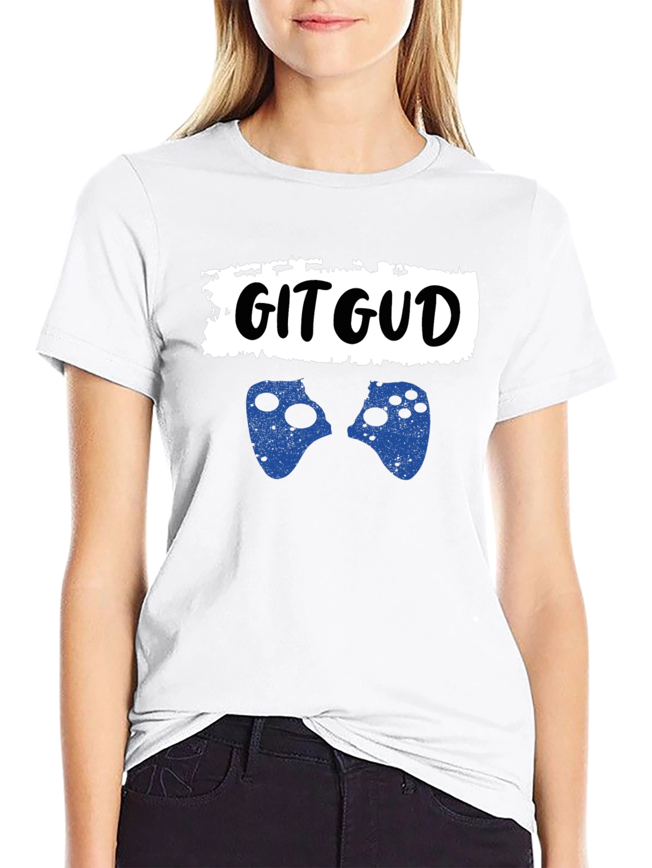 Git Gud Gamer T-Shirt - Black Cotton Graphic Tee