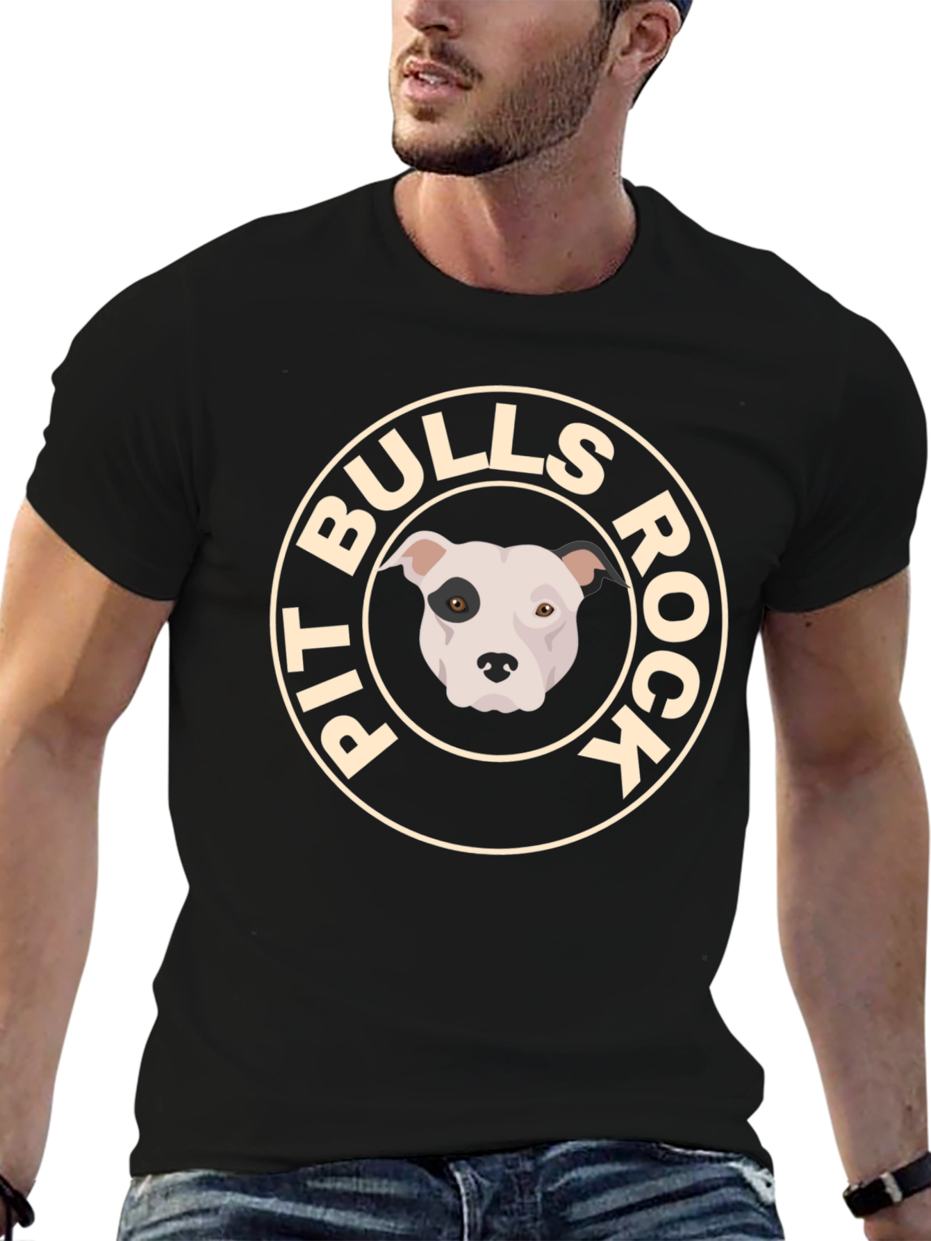 Pit Bulls Rock Graphic Tee - Black