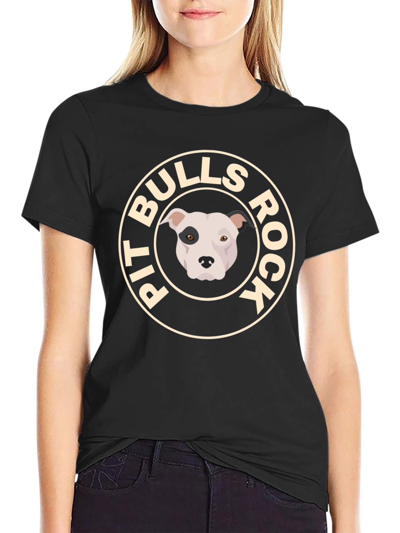 Pit Bulls Rock Graphic Tee - Black
