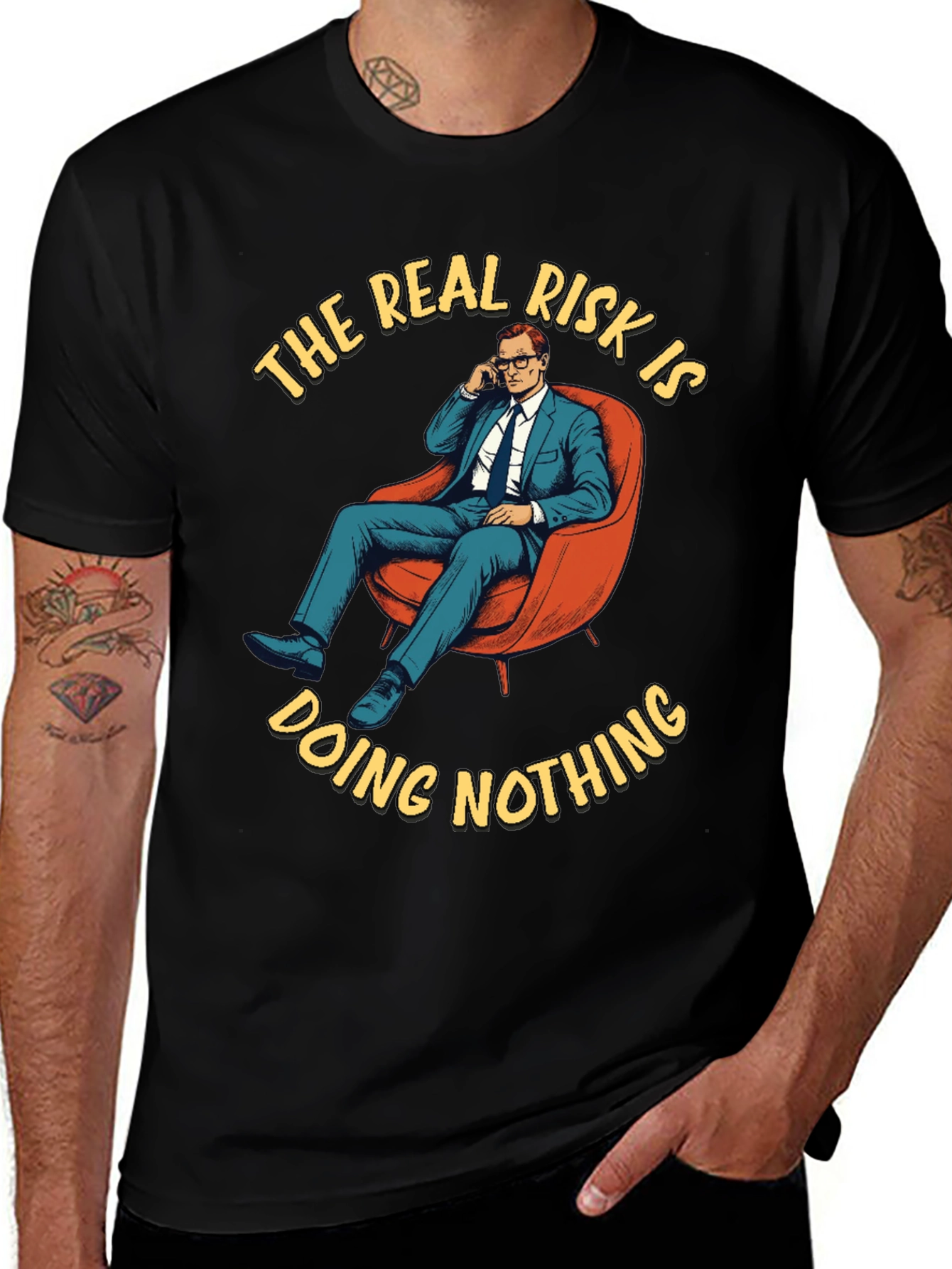The Real Risk T-Shirt - Doing Nothing Graphic Tee