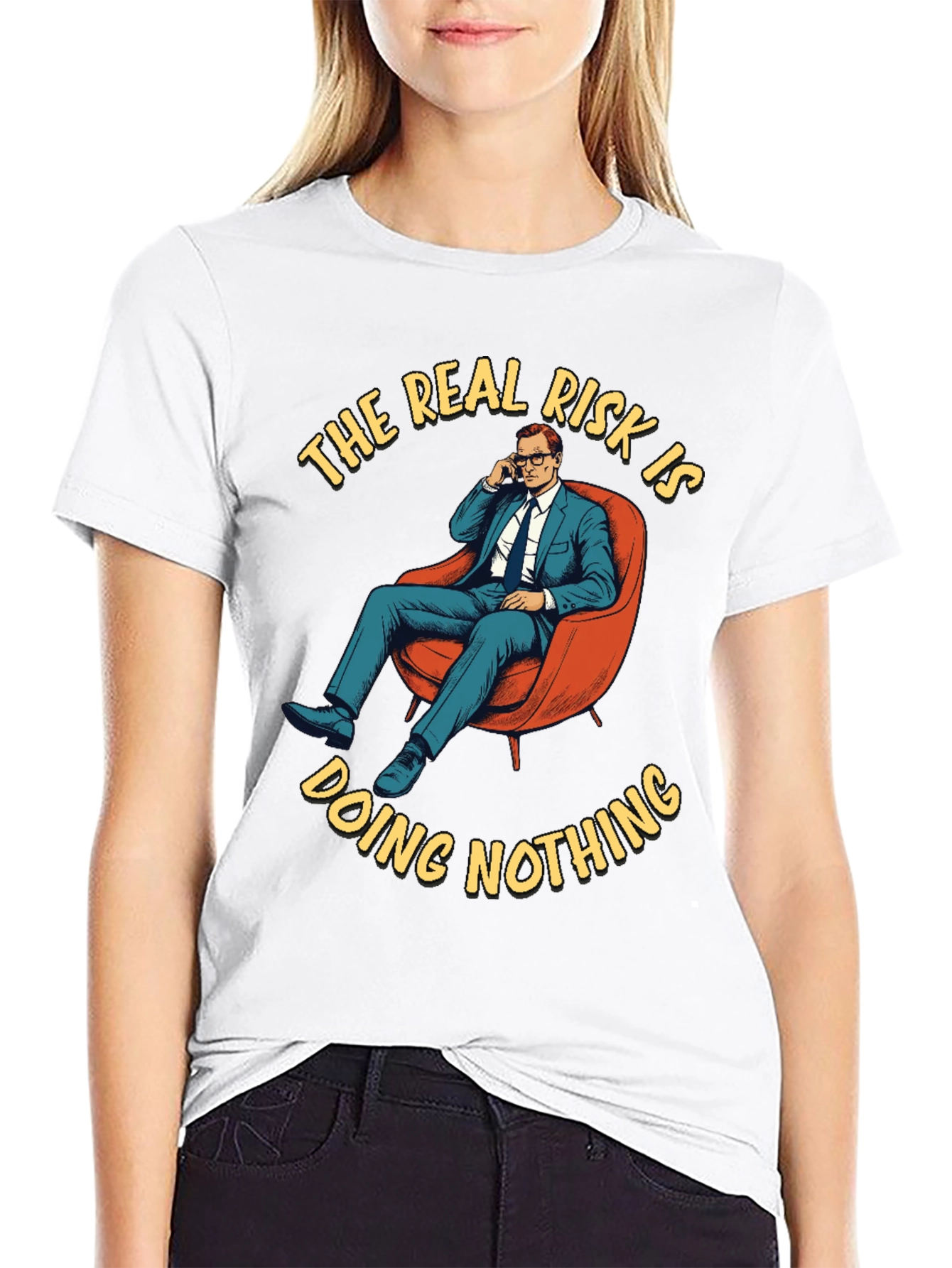 The Real Risk T-Shirt - Doing Nothing Graphic Tee