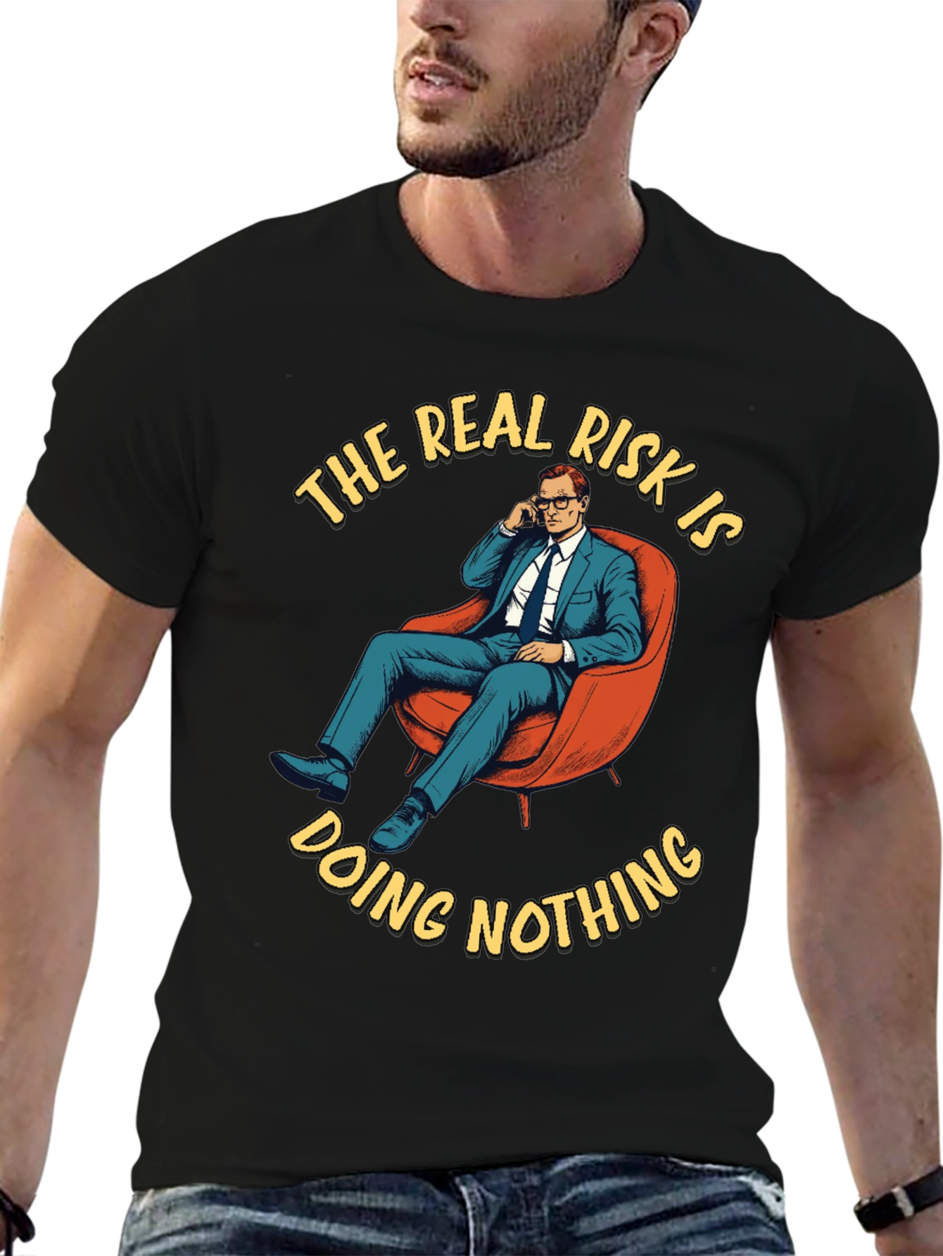 The Real Risk T-Shirt - Doing Nothing Graphic Tee