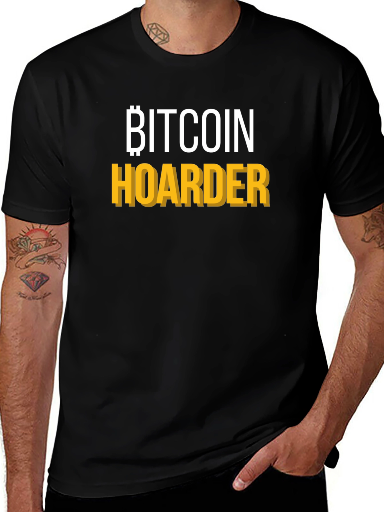 Bitcoin Hoarder Graphic Tee - Crypto Enthusiast T-Shirt