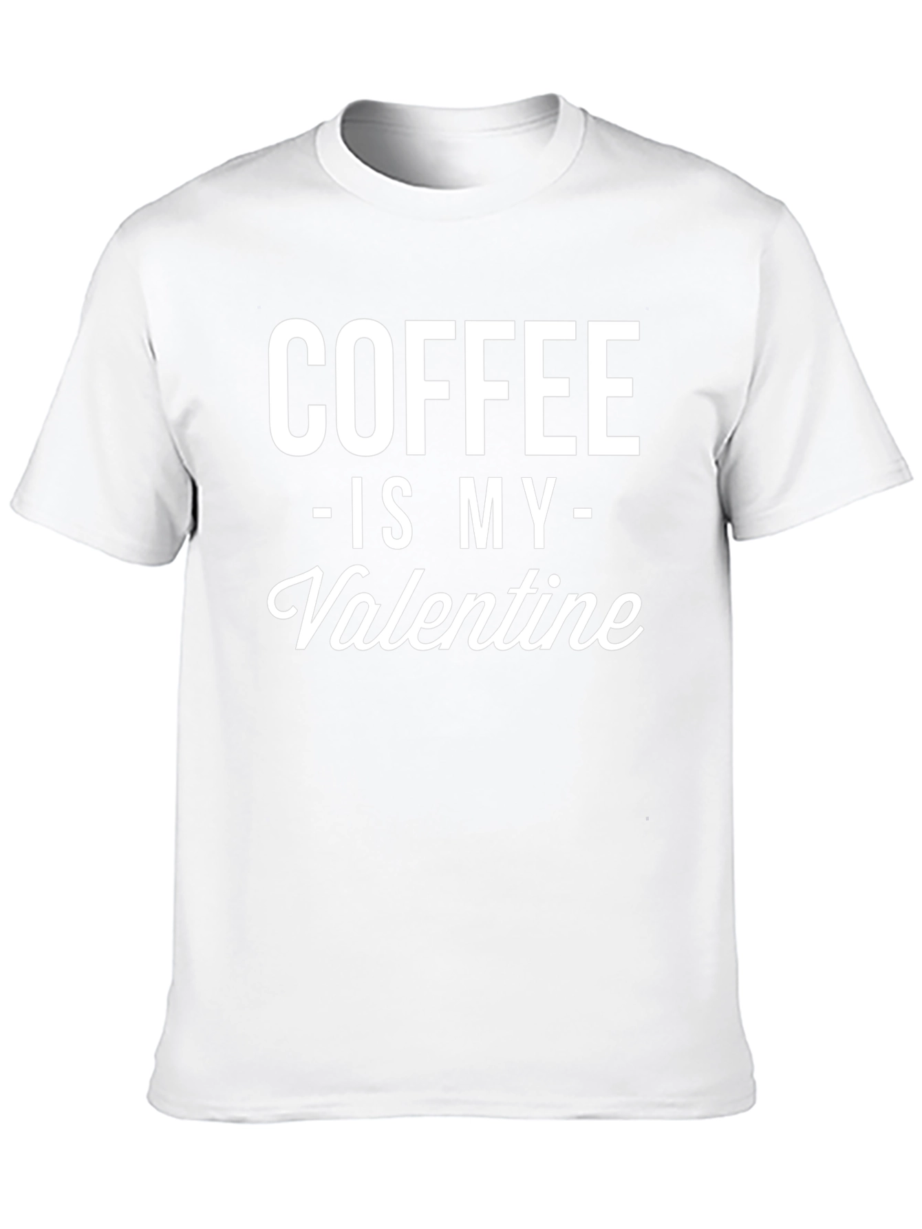 Coffee Is My Valentine Black Graphic T-Shirt
