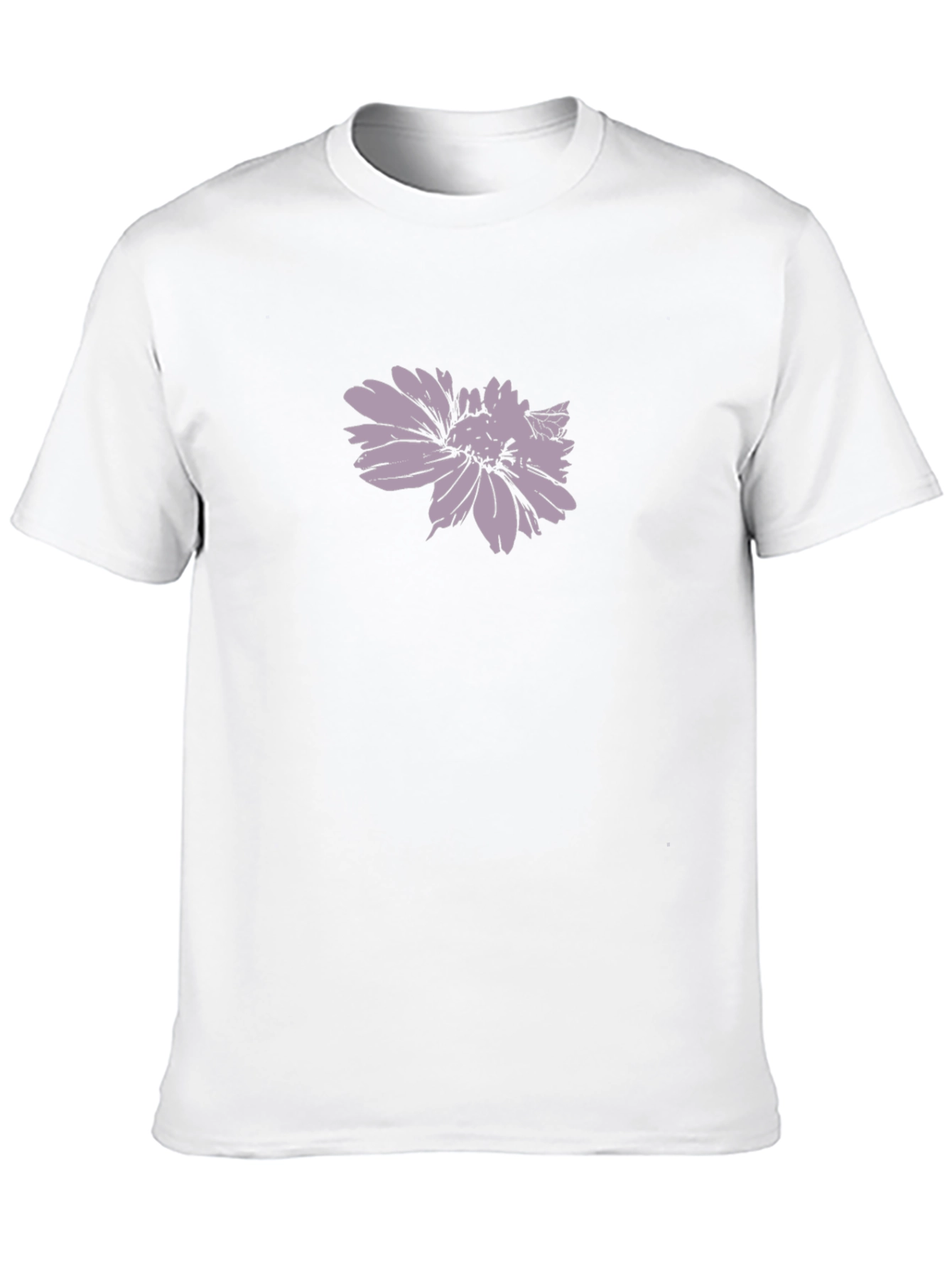Mens Black T-Shirt with Floral Print