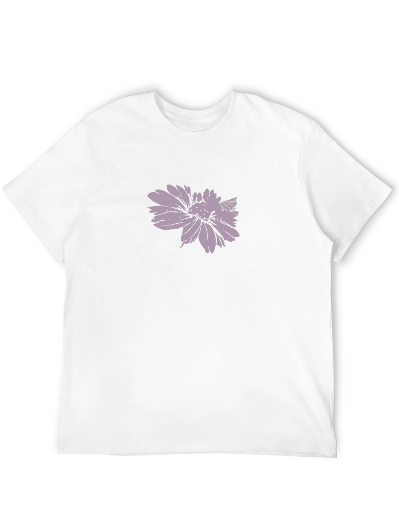 Mens Black T-Shirt with Floral Print