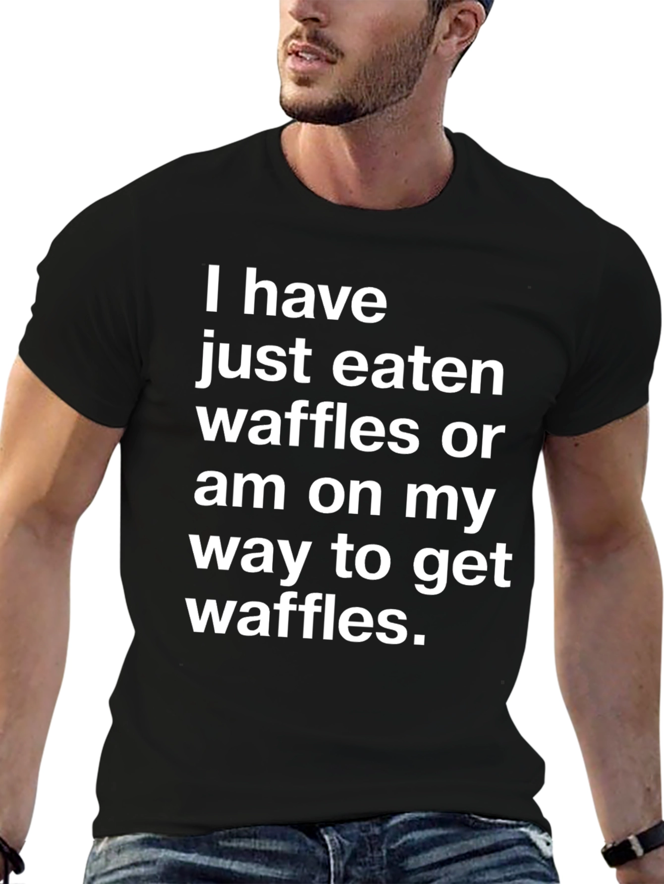 Waffles Graphic Tee - Funny Food Lover T-Shirt