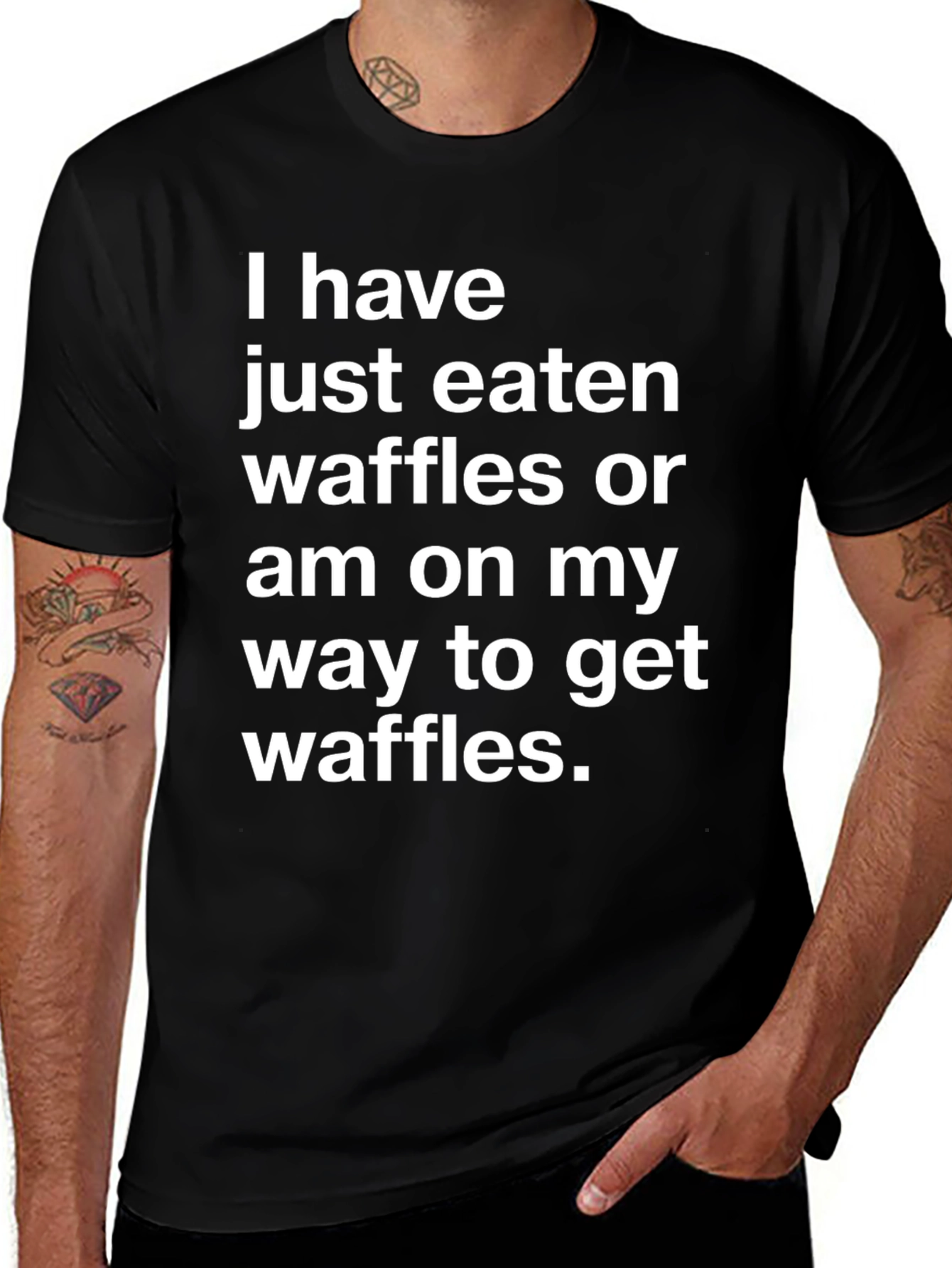 Waffles Graphic Tee - Funny Food Lover T-Shirt